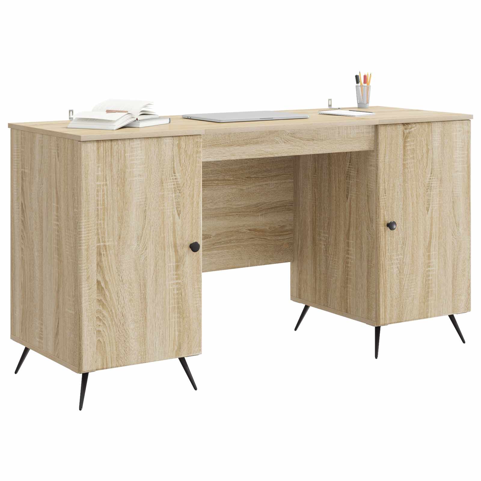 Bureau Chêne Sonoma 142,5 x 50 x 75 cm Bois d'ingénierie - XIOS