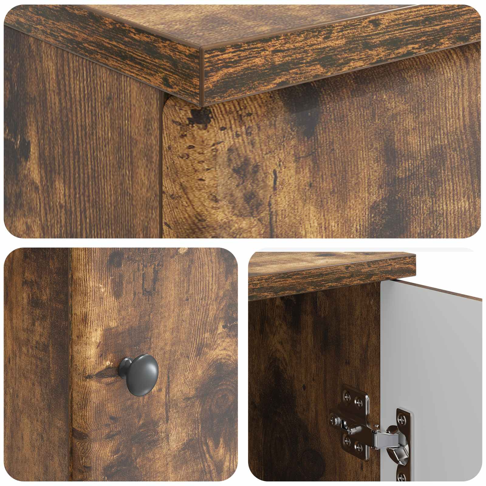 Bureau Chêne fumé 142,5 x 50 x 75 cm Bois d'ingénierie - XIOS