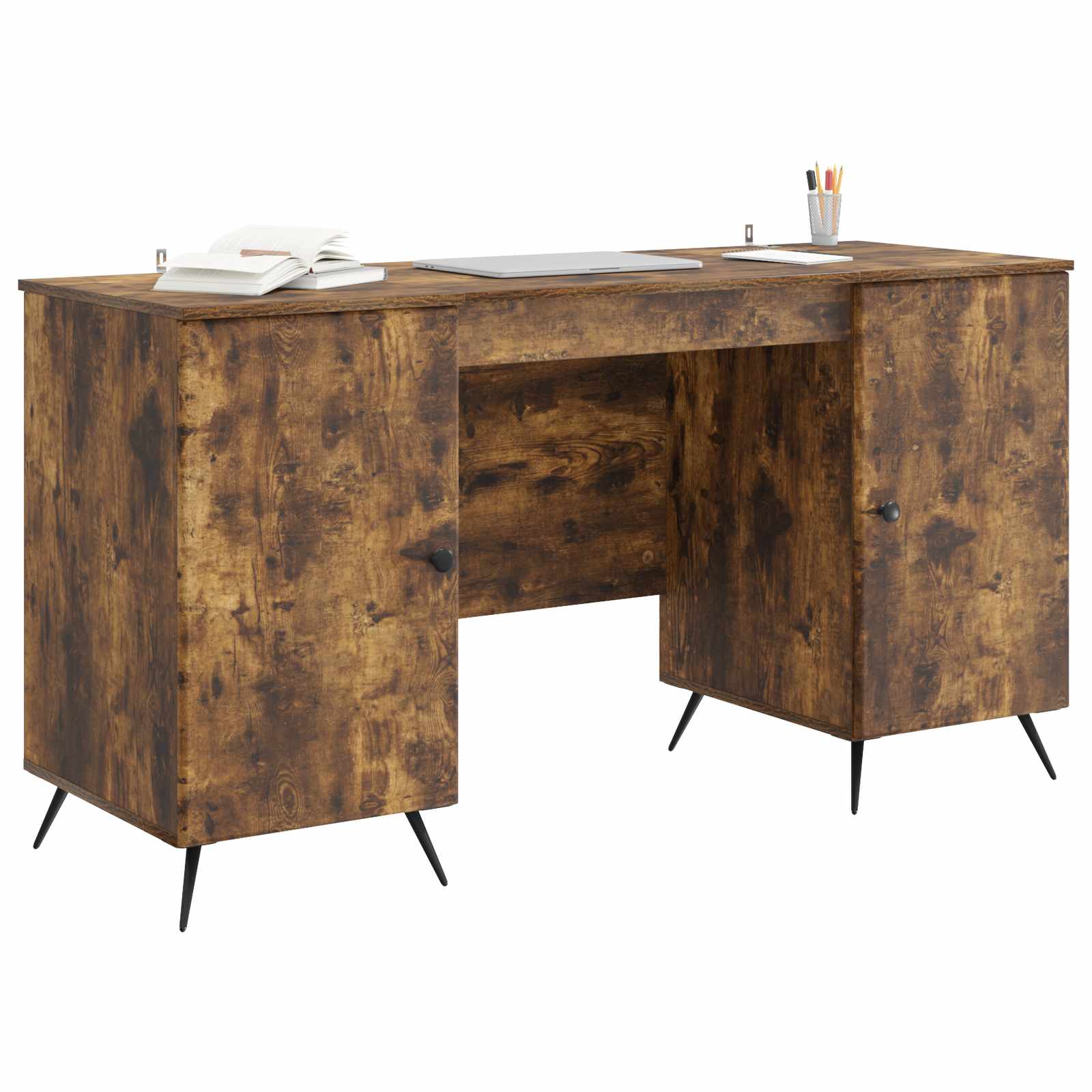 Bureau Chêne fumé 142,5 x 50 x 75 cm Bois d'ingénierie - XIOS