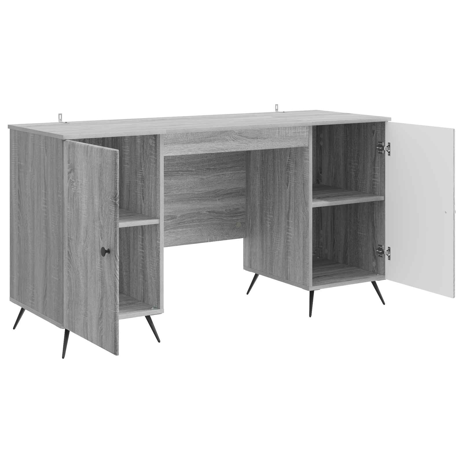 Bureau Sonoma gris 142,5 x 50 x 75 cm Bois d'ingénierie - XIOS