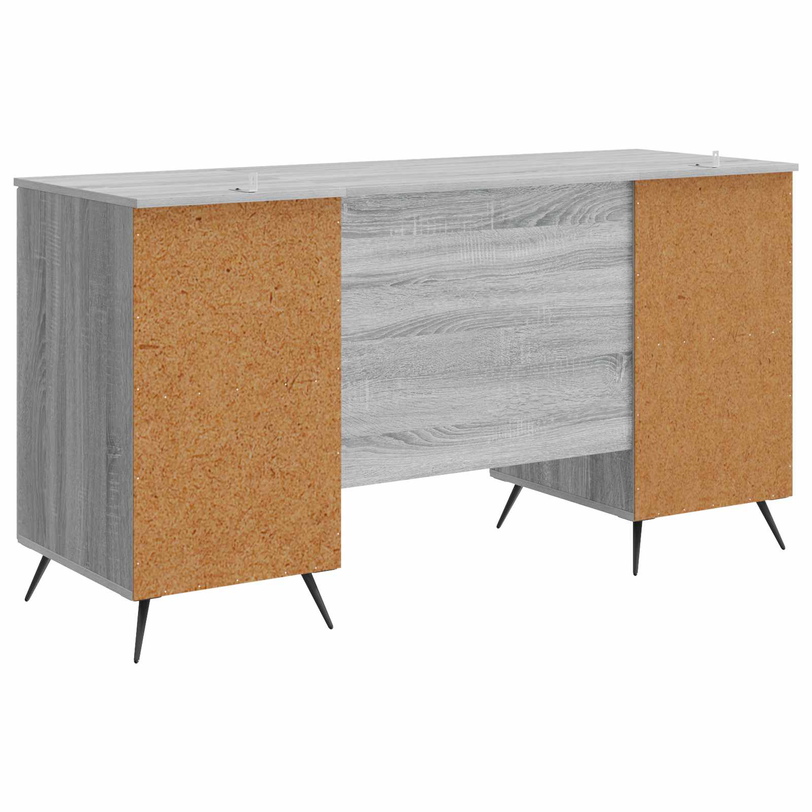 Bureau Sonoma gris 142,5 x 50 x 75 cm Bois d'ingénierie - XIOS