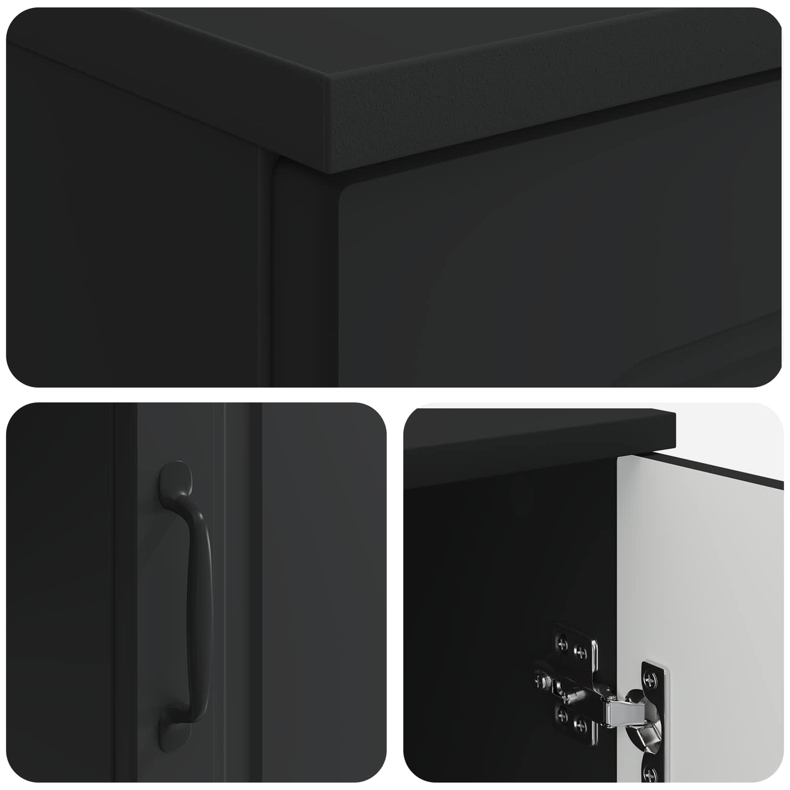 Bureau Noir 142,5 x 50 x 75 cm Bois d'ingénierie