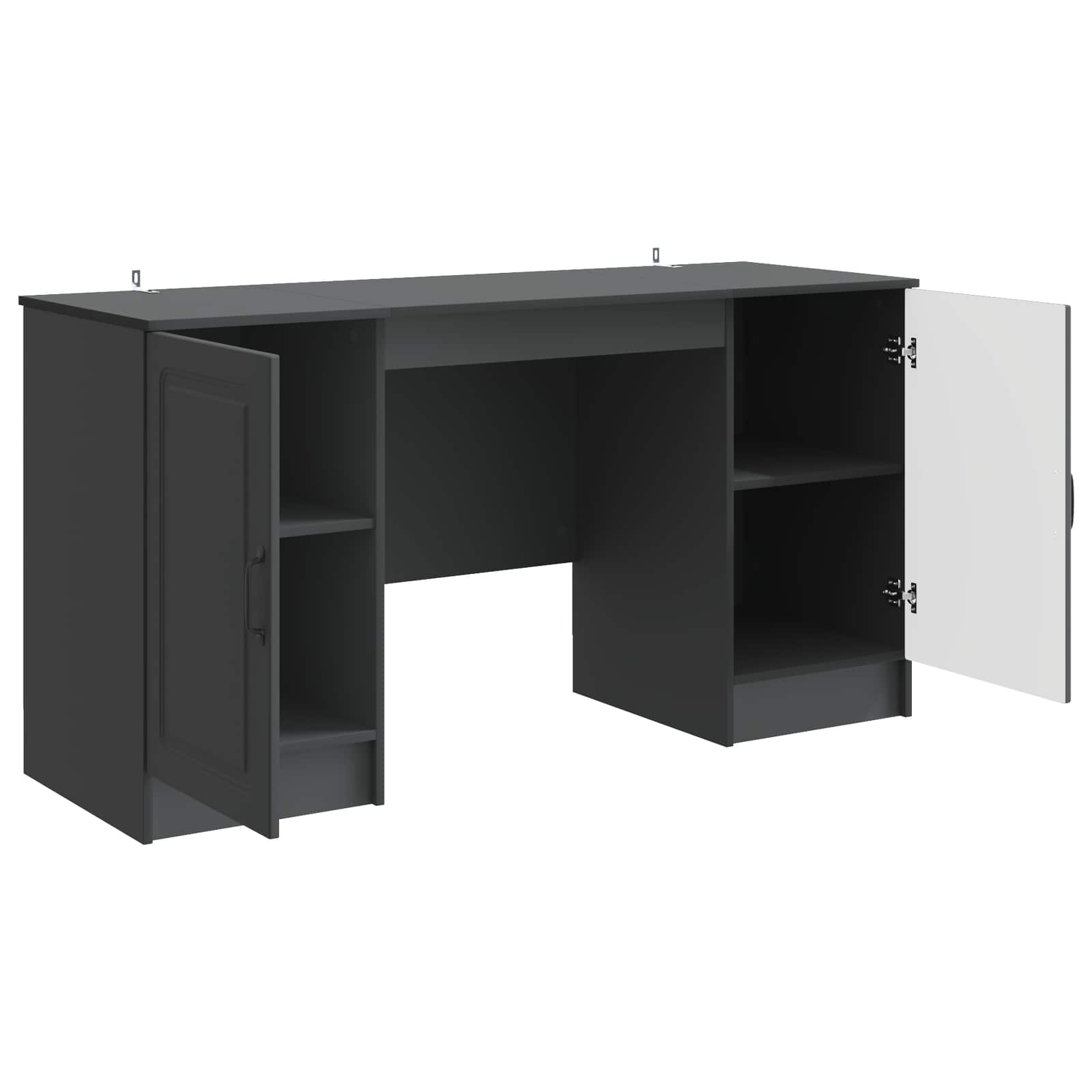 Bureau Noir 142,5 x 50 x 75 cm Bois d'ingénierie