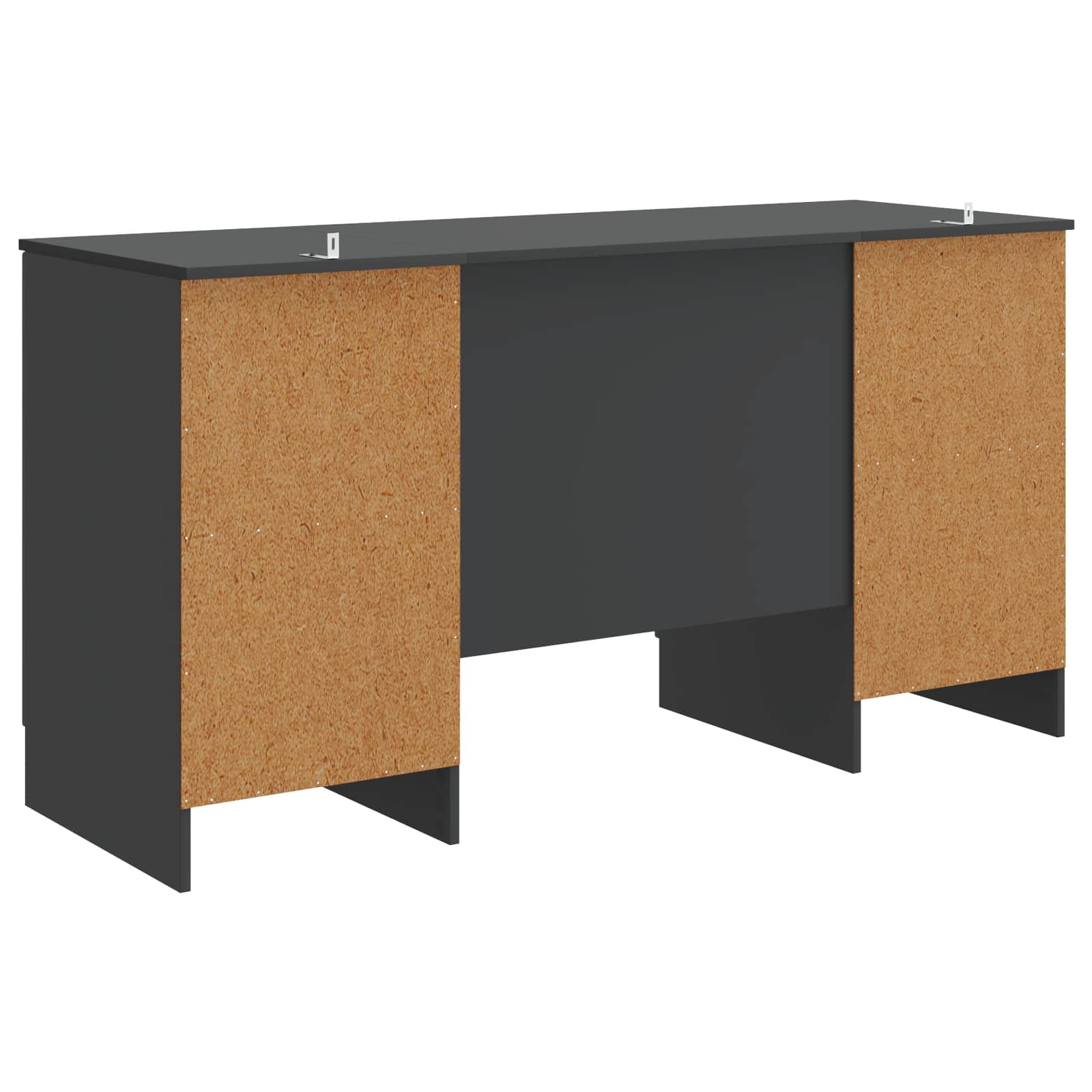Bureau Noir 142,5 x 50 x 75 cm Bois d'ingénierie