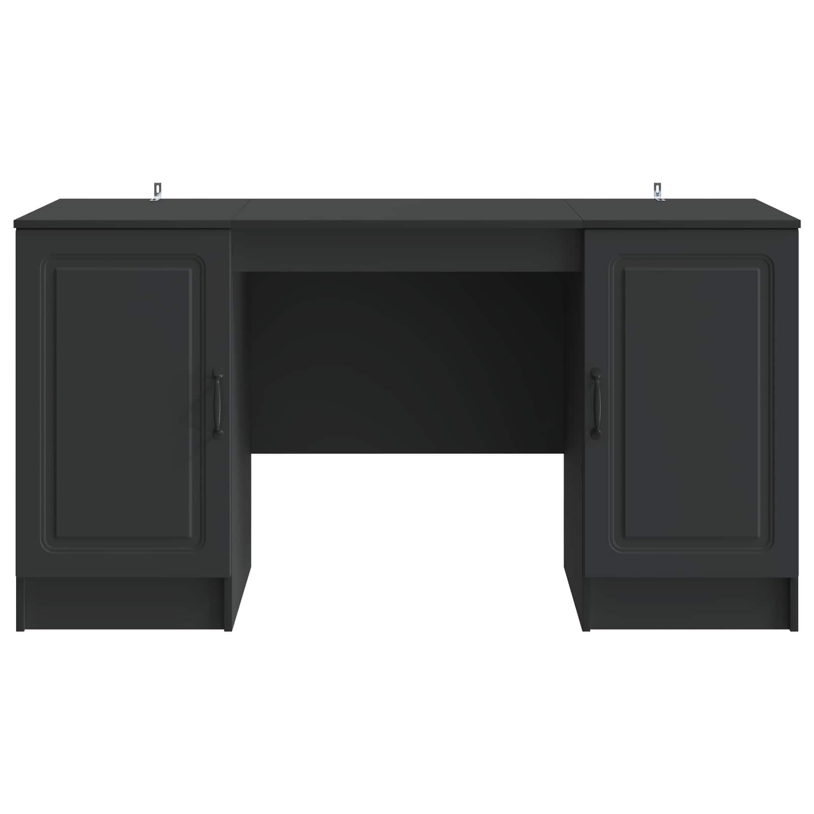 Bureau Noir 142,5 x 50 x 75 cm Bois d'ingénierie