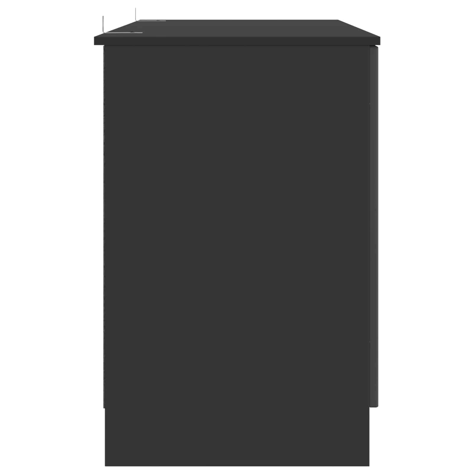 Bureau Noir 142,5 x 50 x 75 cm Bois d'ingénierie