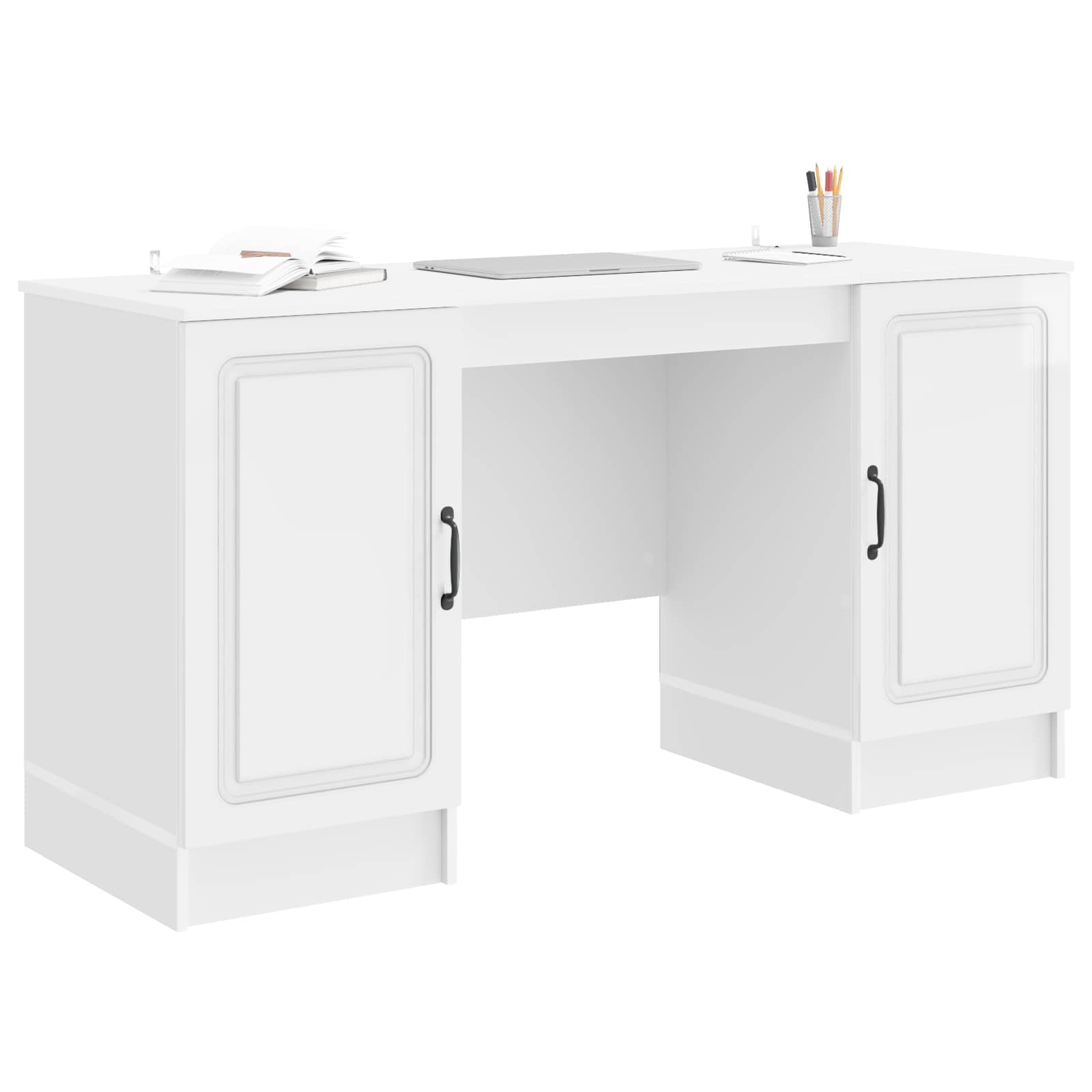Bureau Blanc brillant 142,5 x 50 x 75 cm Bois d'ingénierie - XIOS