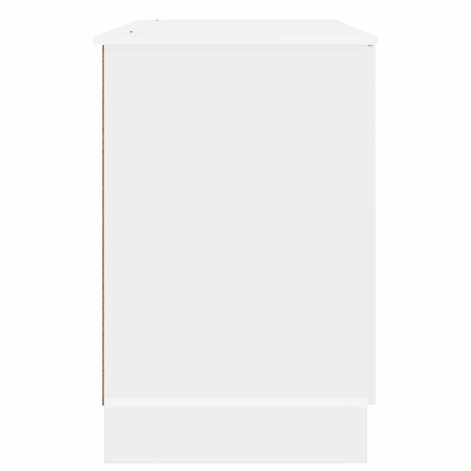 Bureau Blanc brillant 142,5 x 50 x 75 cm Bois d'ingénierie - XIOS