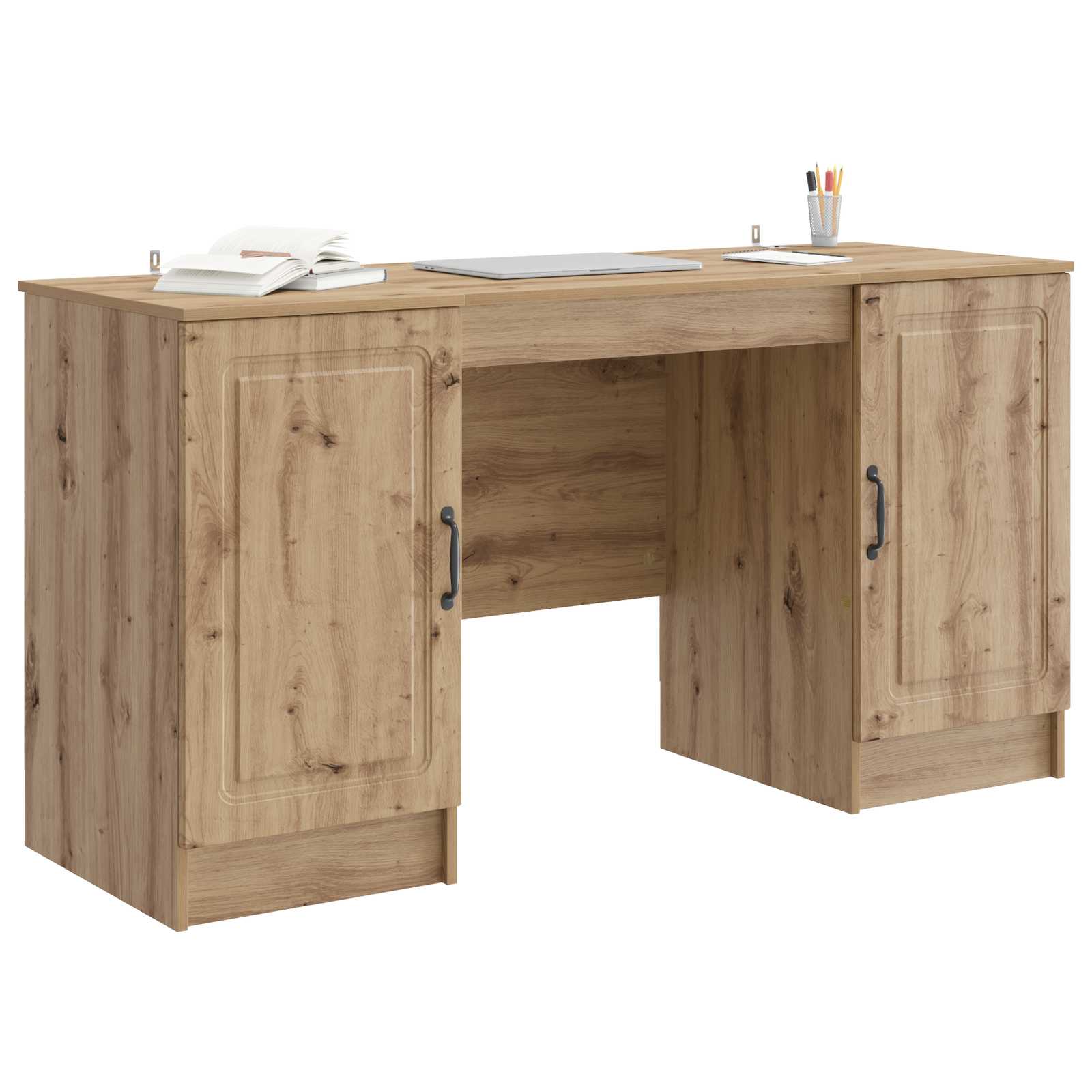 Bureau Chêne artisanal 142,5 x 50 x 75 cm Bois d'ingénierie - XIOS