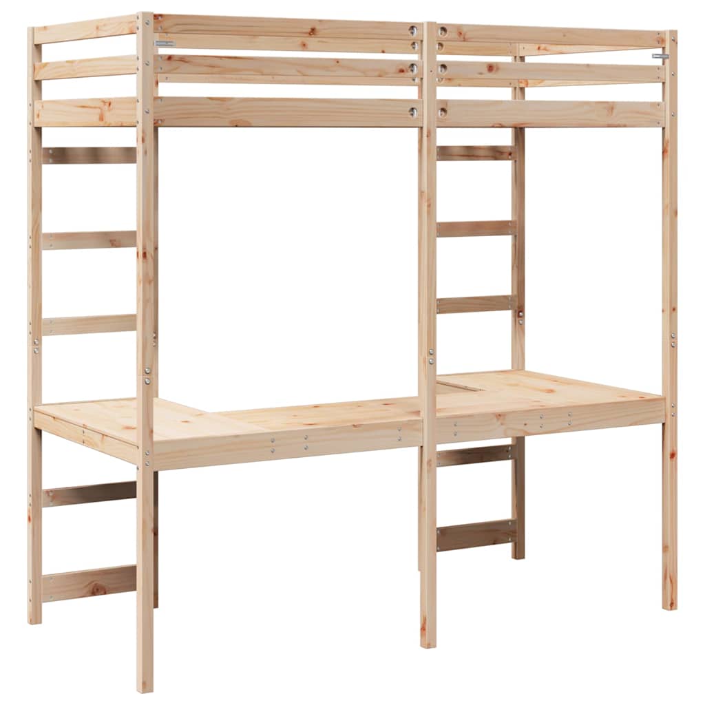 Cadre de lit mezzanine Naturel 80 x 200 cm Pin massif - XIOS