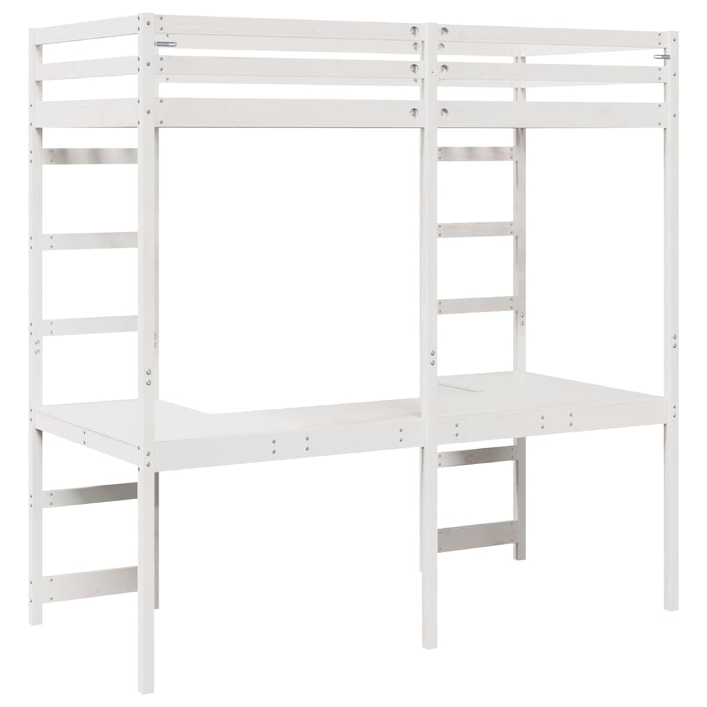 Cadre de lit mezzanine Blanc 80 x 200 cm Pin massif - XIOS