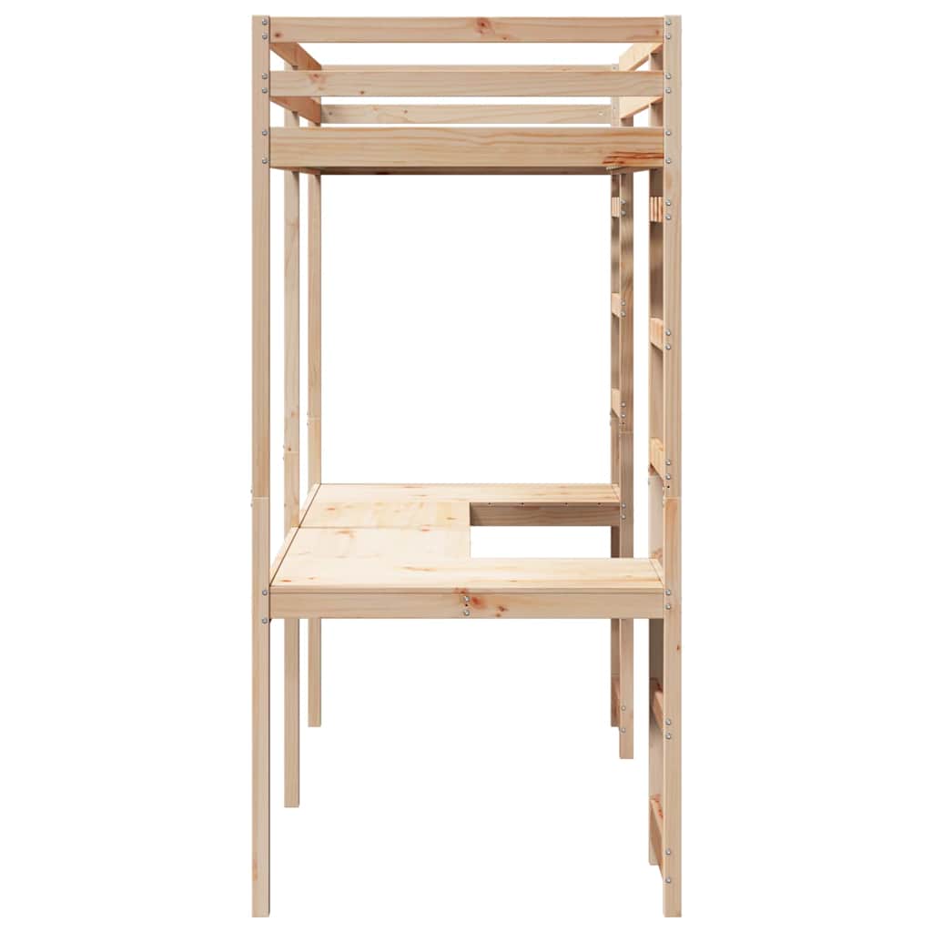 Cadre de lit mezzanine Naturel 90 x 190 cm Pin massif - XIOS