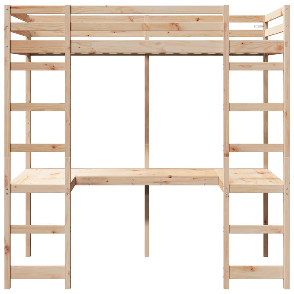 Cadre de lit mezzanine Naturel 75 x 190 cm Pin massif - XIOS