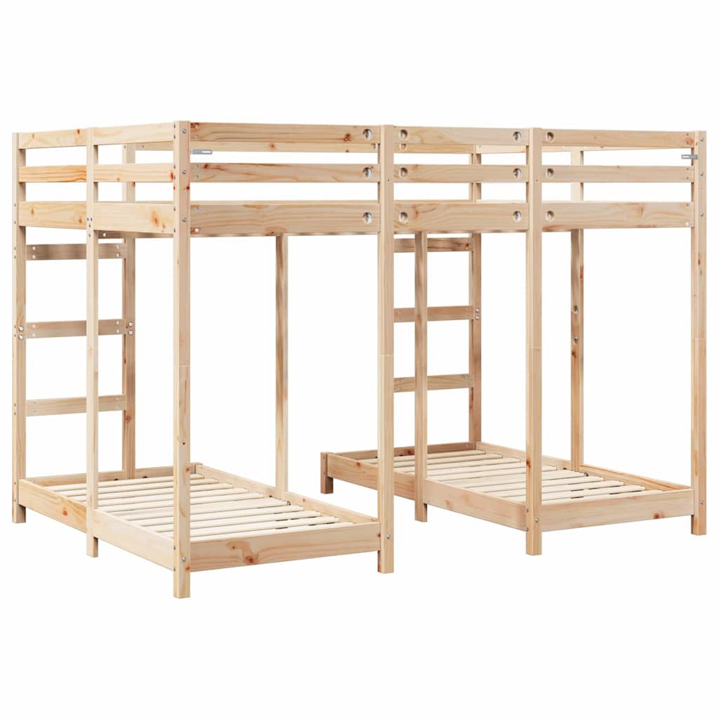 Lit Superposé Marron 140 x 200 cm Pin massif - XIOS