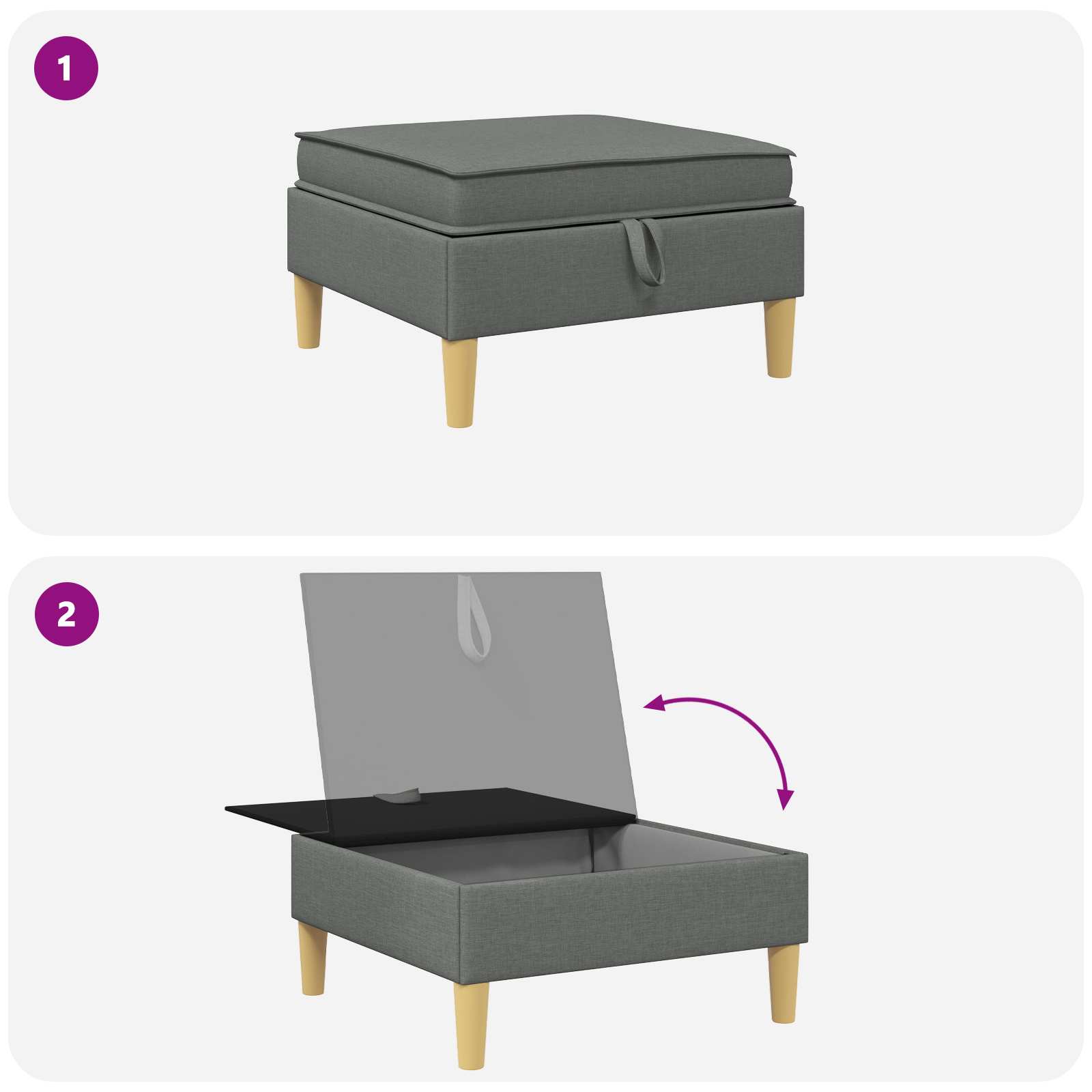 Sofa avec rangement Tissu - XIOS