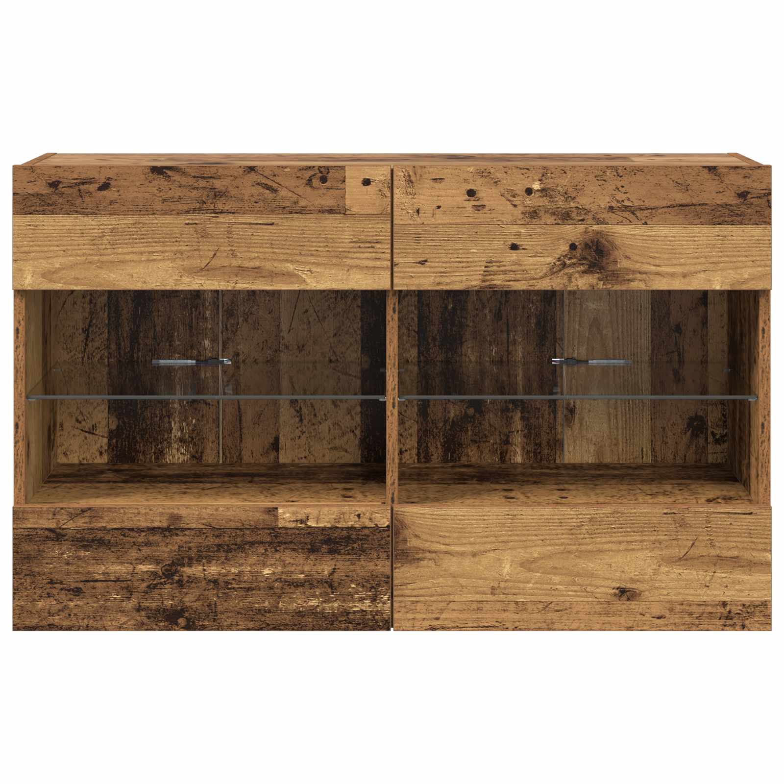 Meuble TV mural Montage mural Bois Ancien 98,5 x 30 x 60,5 cm - XIOS