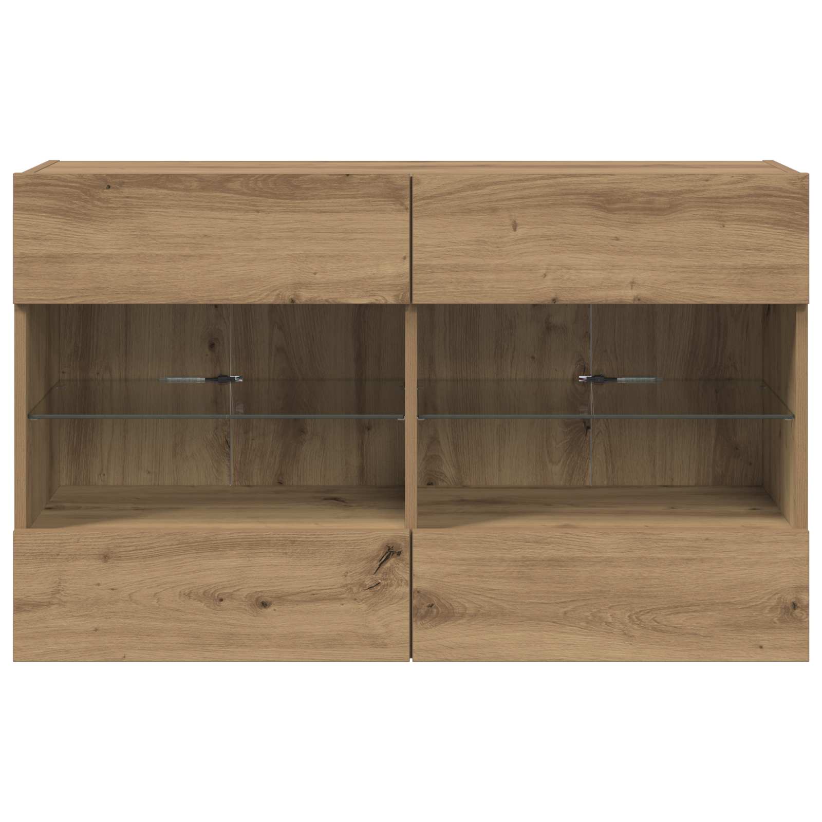 Meuble TV mural Chêne artisanal 98,5 x 30 x 60,5 cm - XIOS