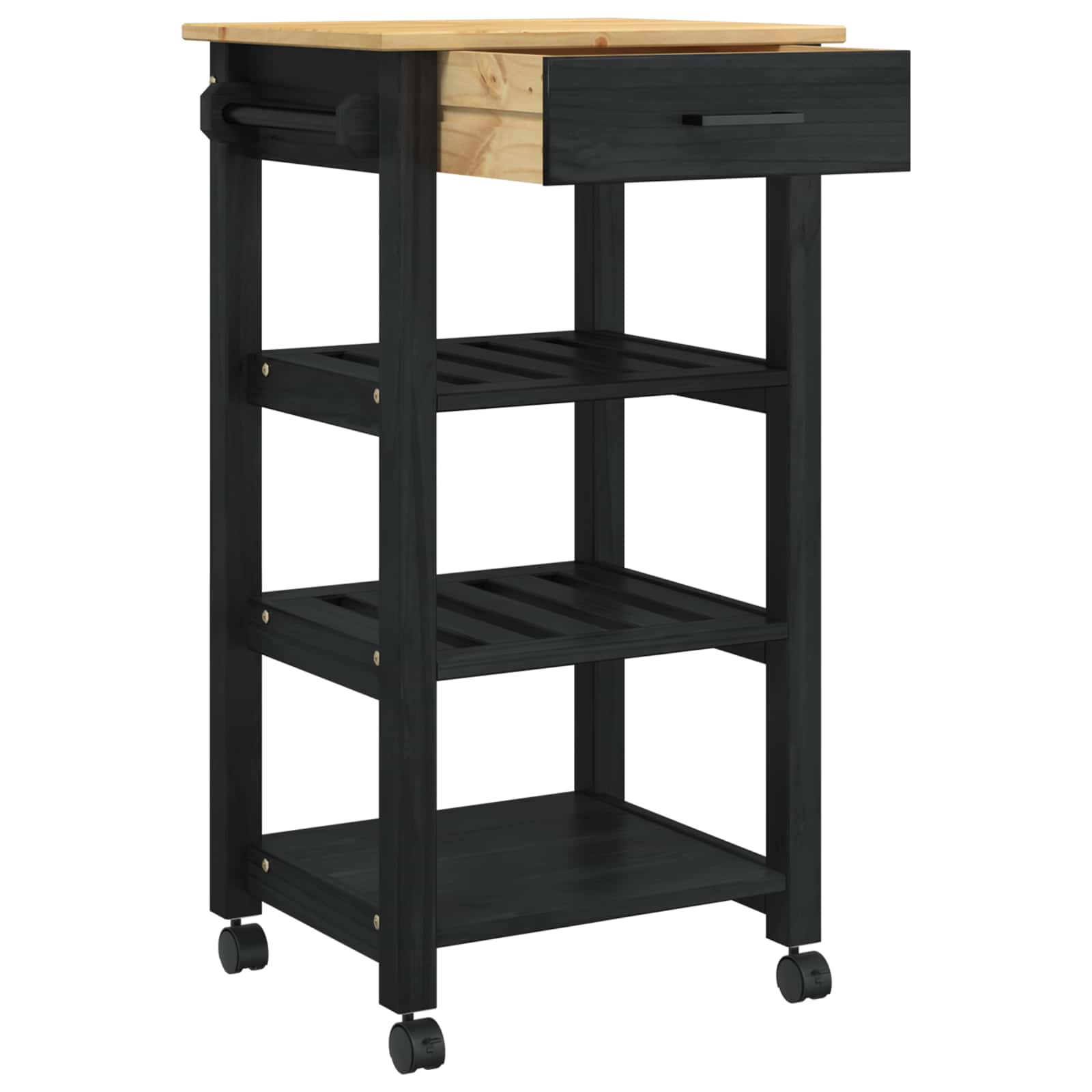 Chariot de cuisine Uni Noir 88,5 x 40 x 48 cm - XIOS