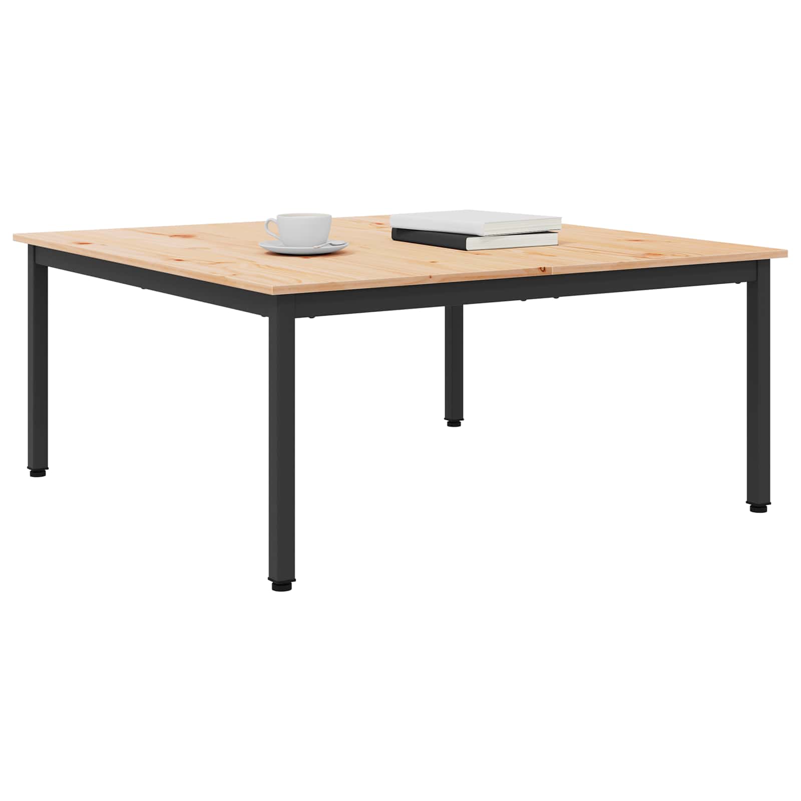 Table basse Naturel 100 x 100 x 45 cm Bois de pin massif - XIOS