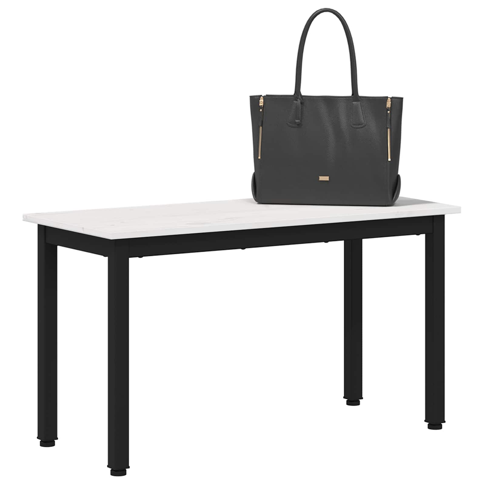 banc Blanc 80 x 35 x 45 cm Bois de pin massif - XIOS