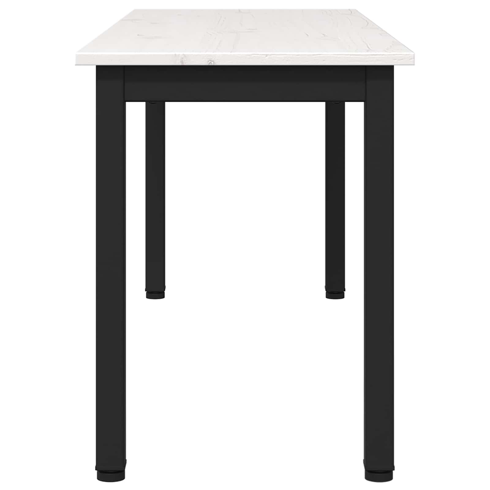 banc Blanc 110 x 35 x 45 cm Bois de pin massif - XIOS