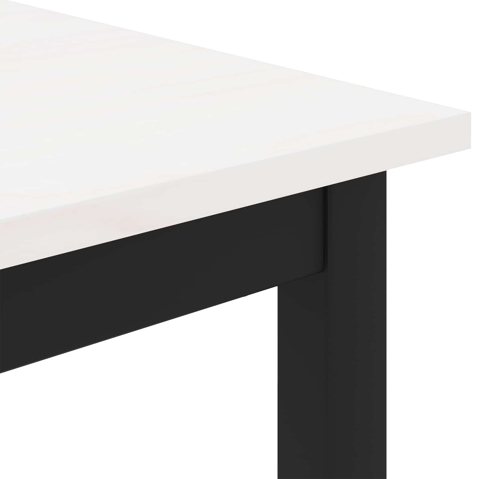 banc Blanc 160 x 35 x 45 cm Bois de pin massif