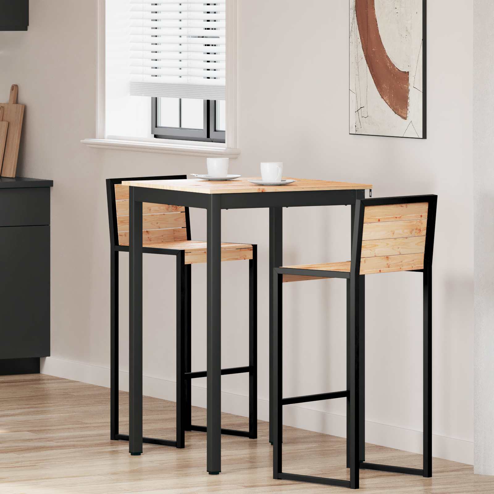 Table de bar Naturel 110 x 55 x 105 cm Bois de pin massif - XIOS