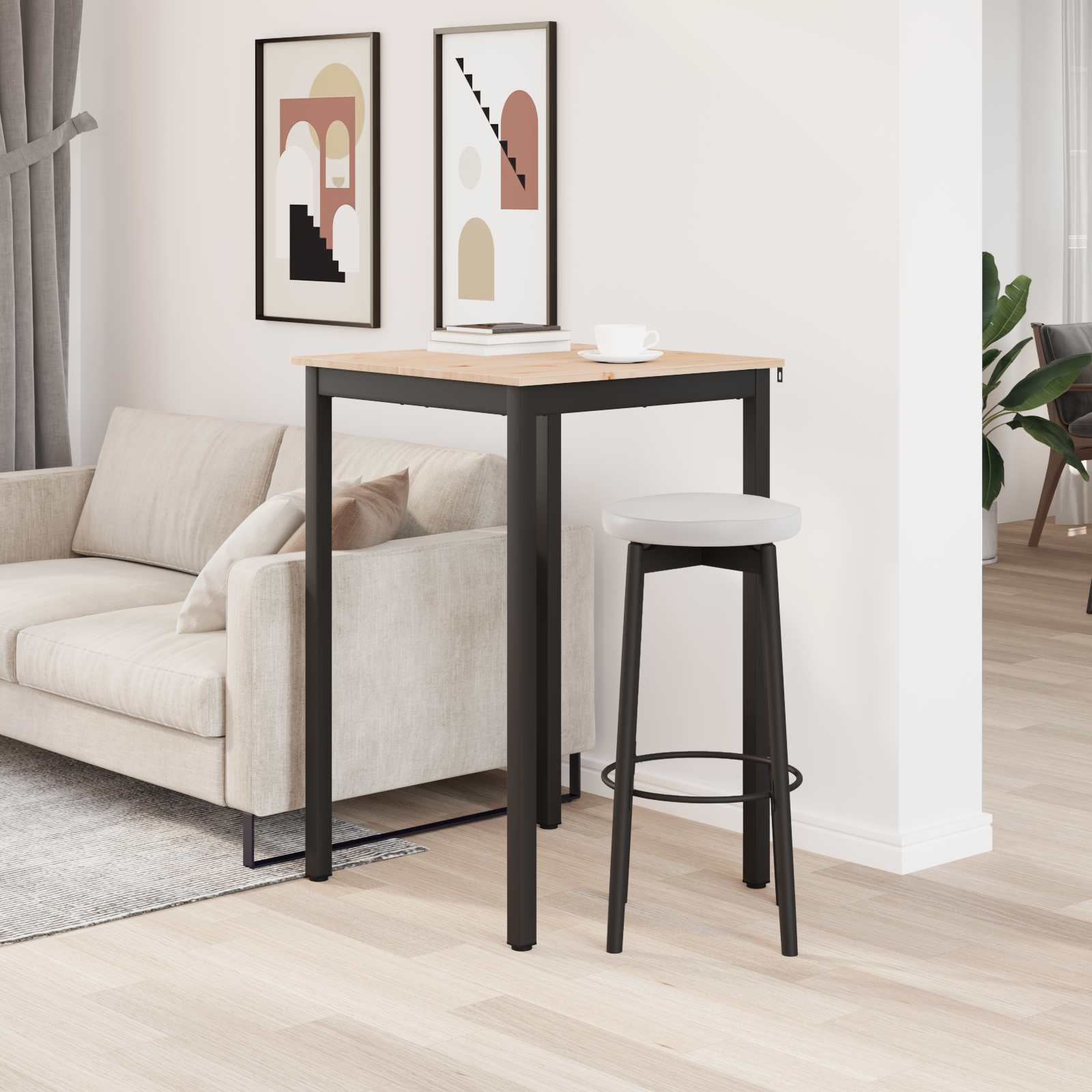 Table de bar Naturel 110 x 55 x 105 cm Bois de pin massif - XIOS