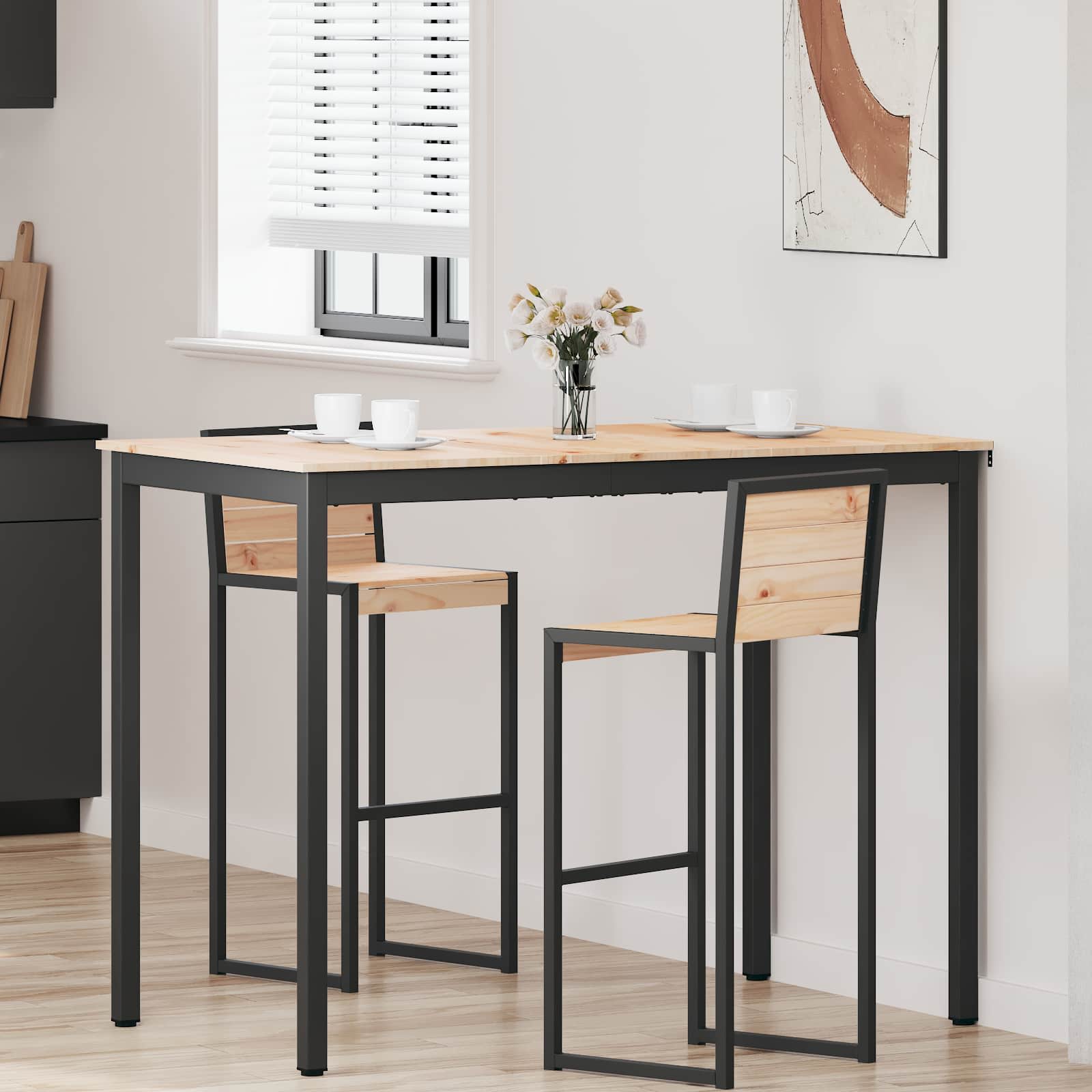 Table de bar Naturel 110 x 55 x 105 cm Bois de pin massif - XIOS