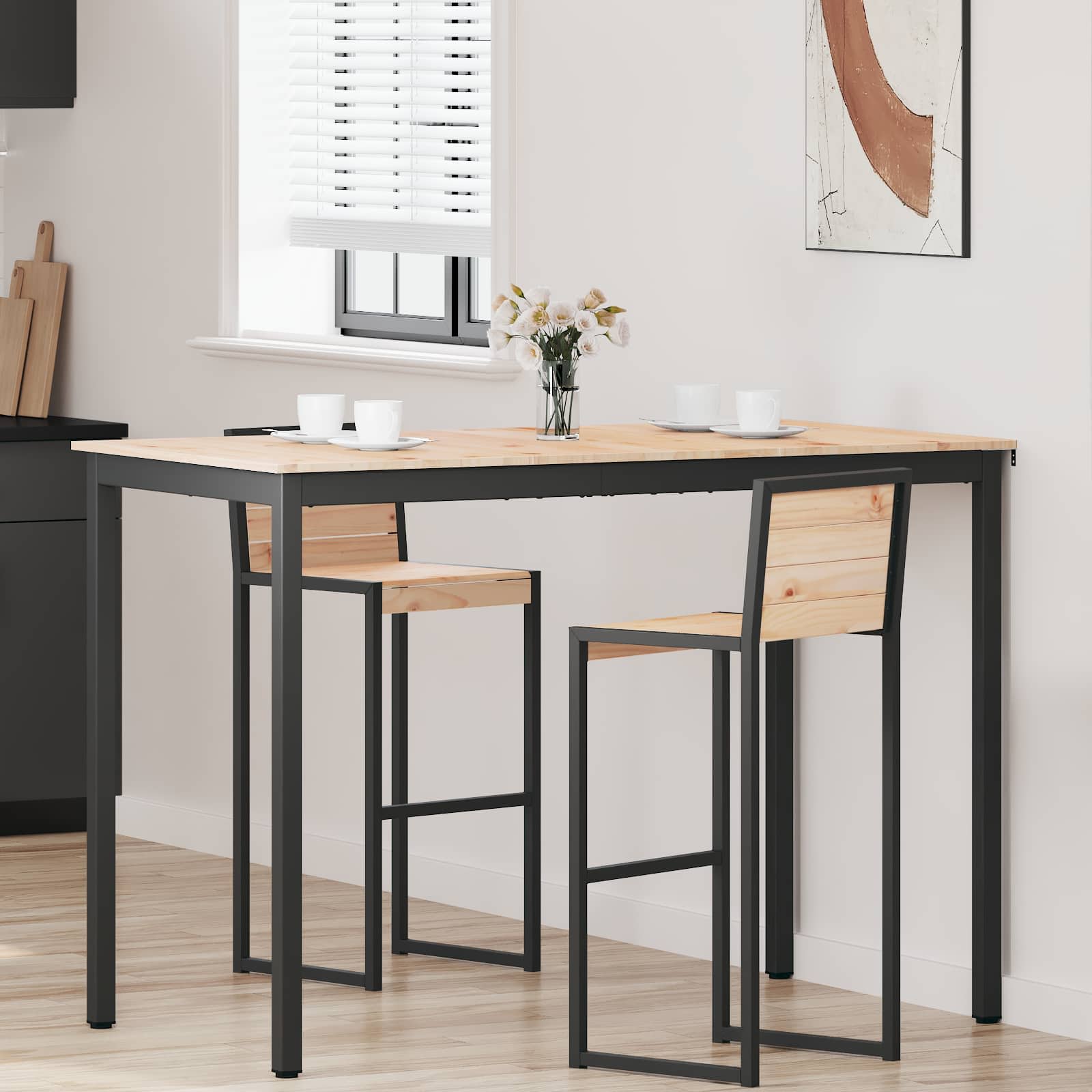 Table de bar Naturel 110 x 55 x 105 cm Bois de pin massif - XIOS