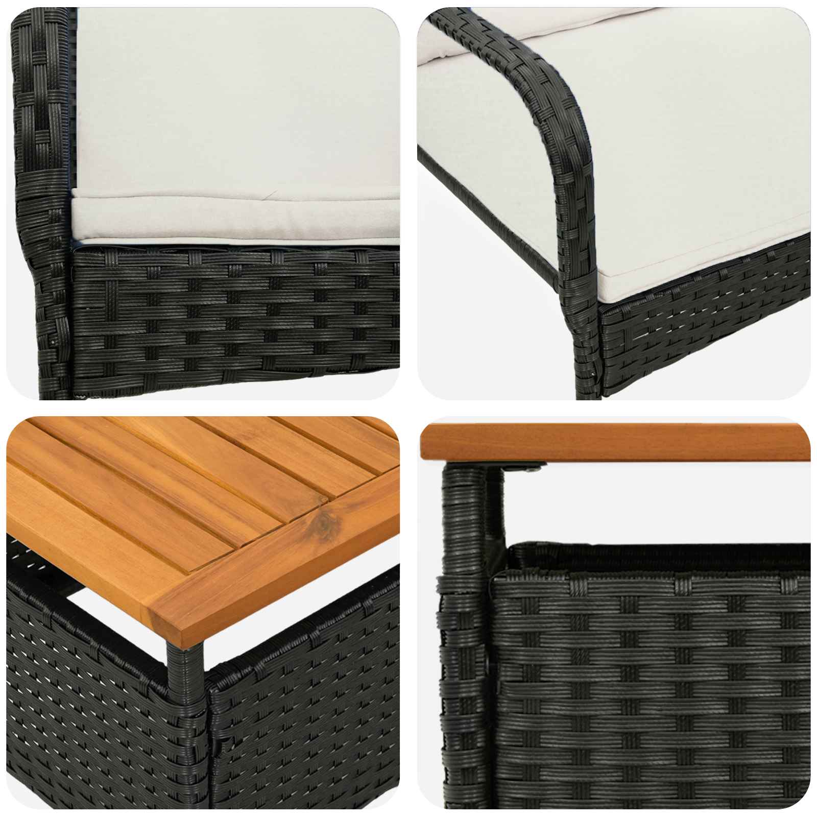 Ensemble de jardin avec coussin acier - XIOS