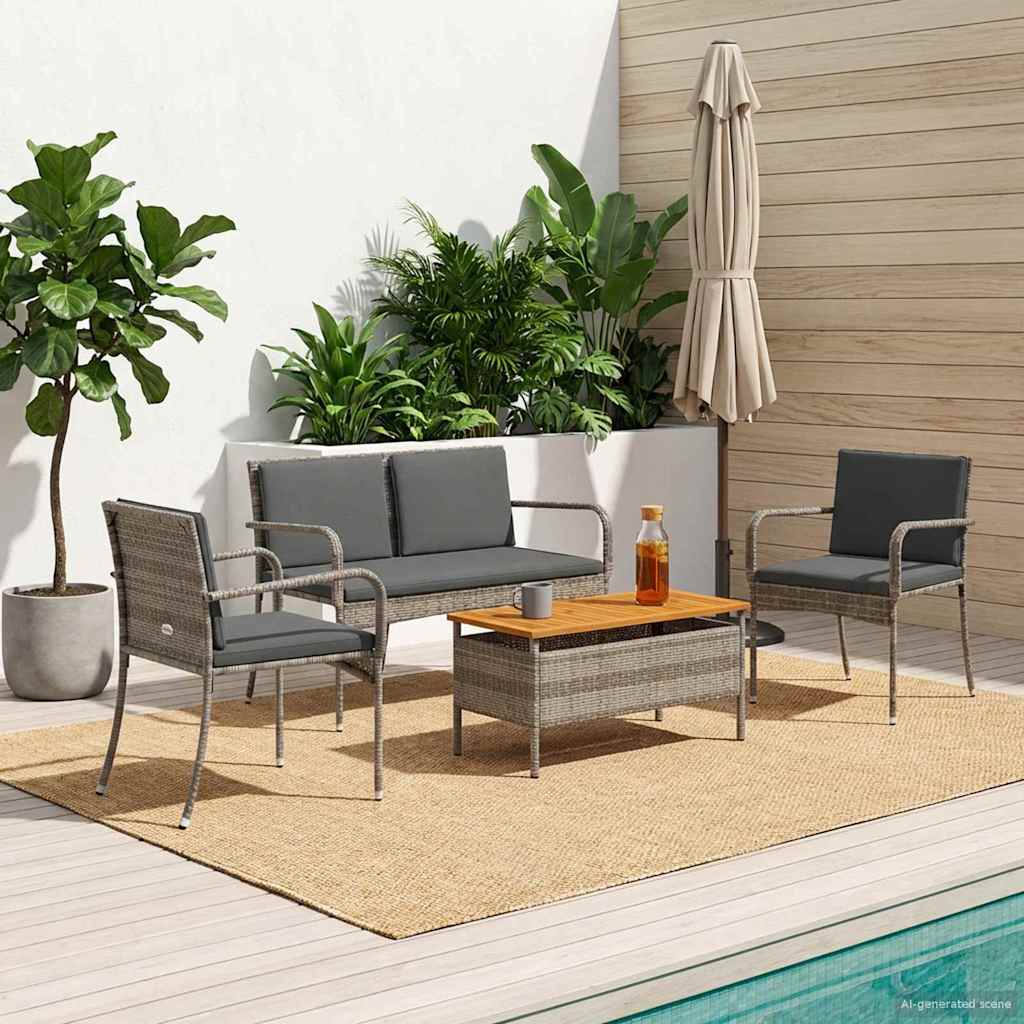 Ensemble de jardin avec coussin acier - XIOS