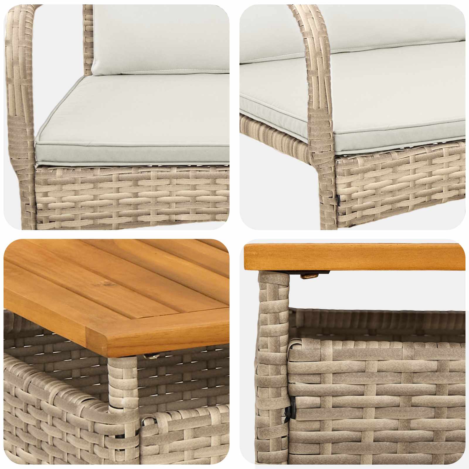 Ensemble de jardin avec coussin acier - XIOS
