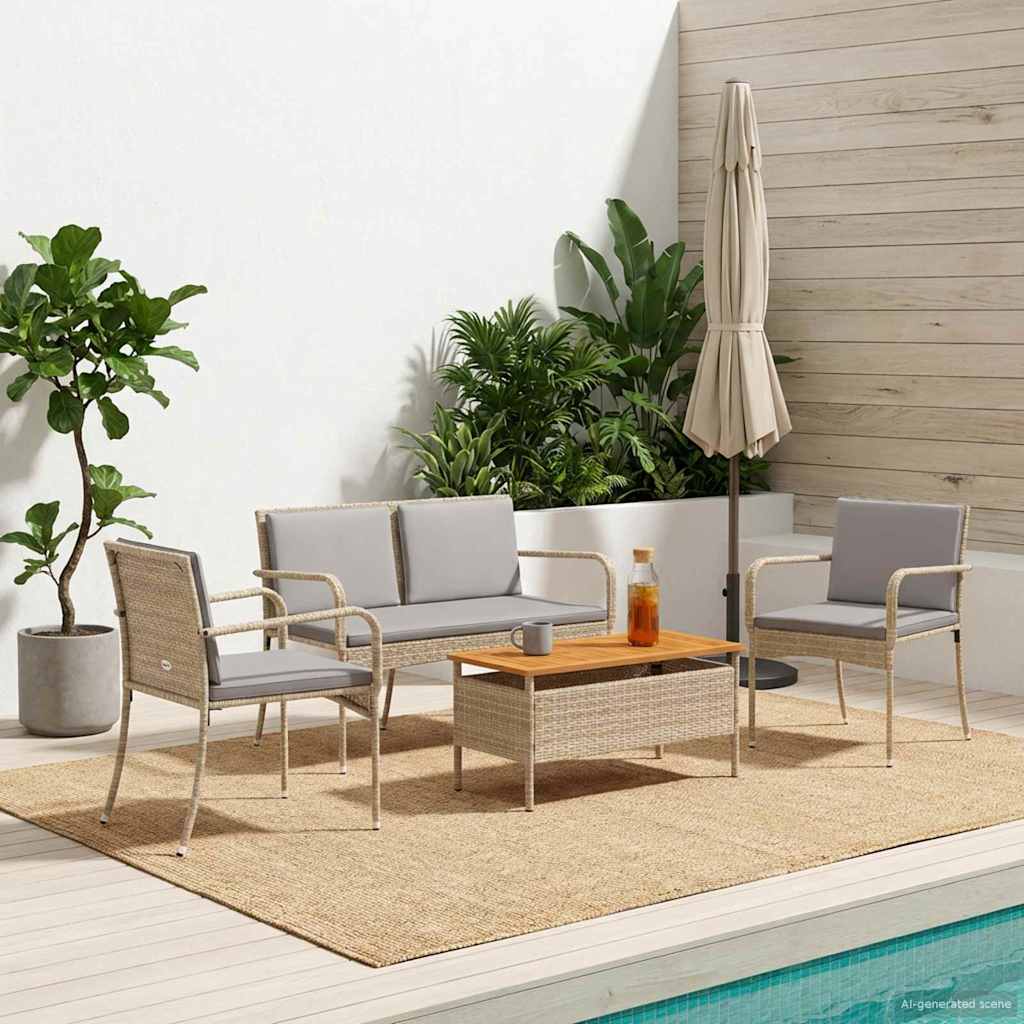 Ensemble de jardin avec coussin acier - XIOS
