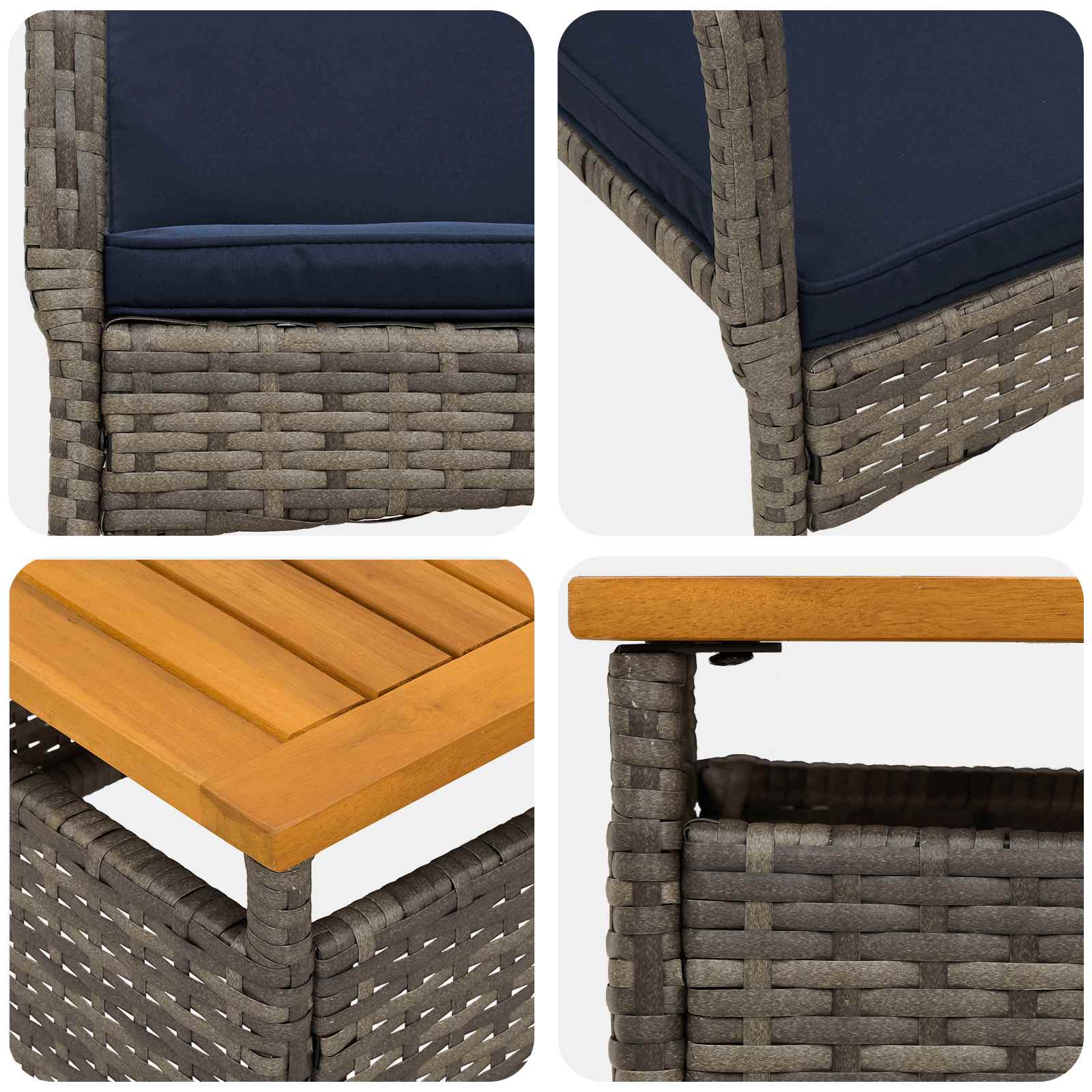 Ensemble de jardin avec coussin acier - XIOS
