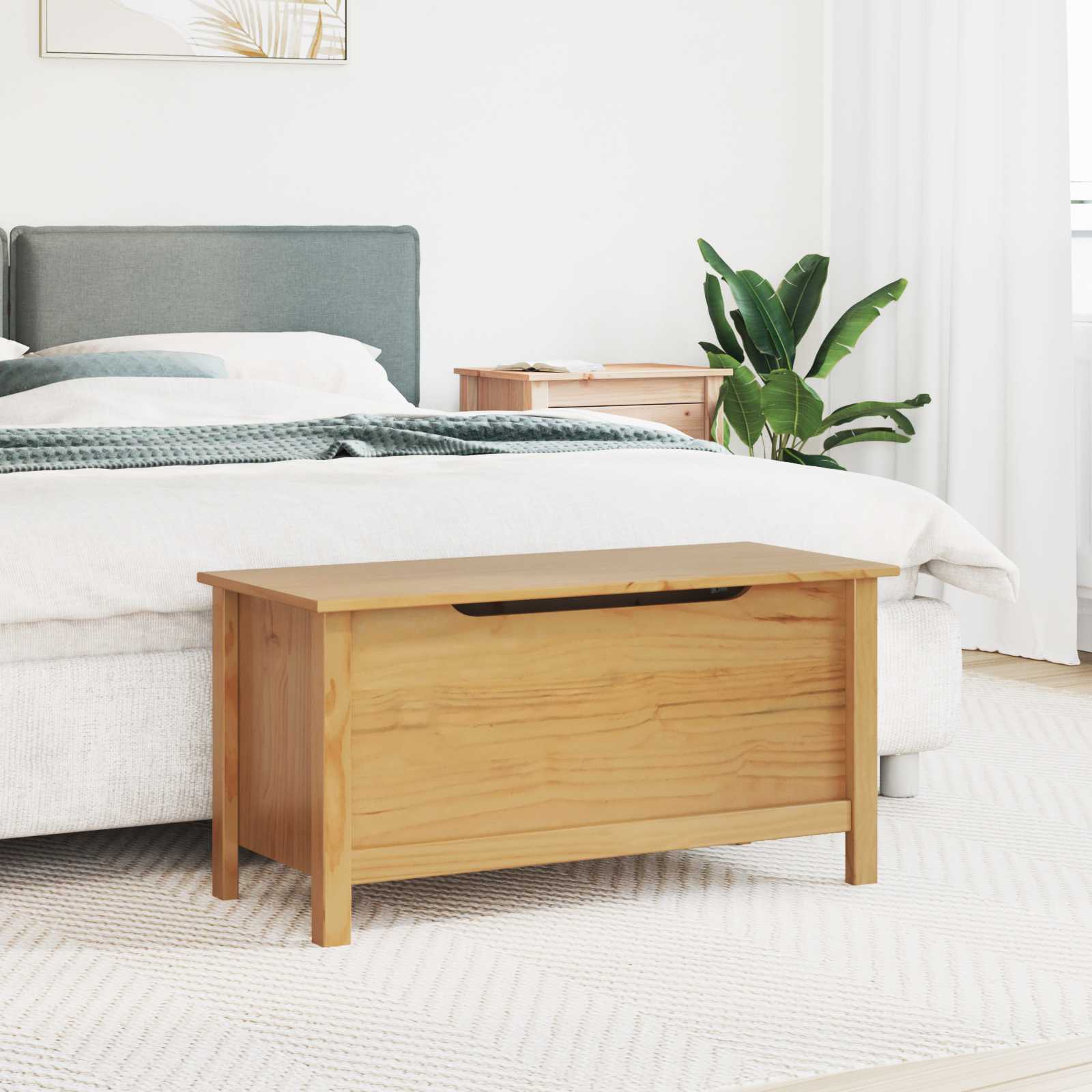 Boîte de rangement avec stockage Marron miel 90 x 40 x 45 cm - XIOS