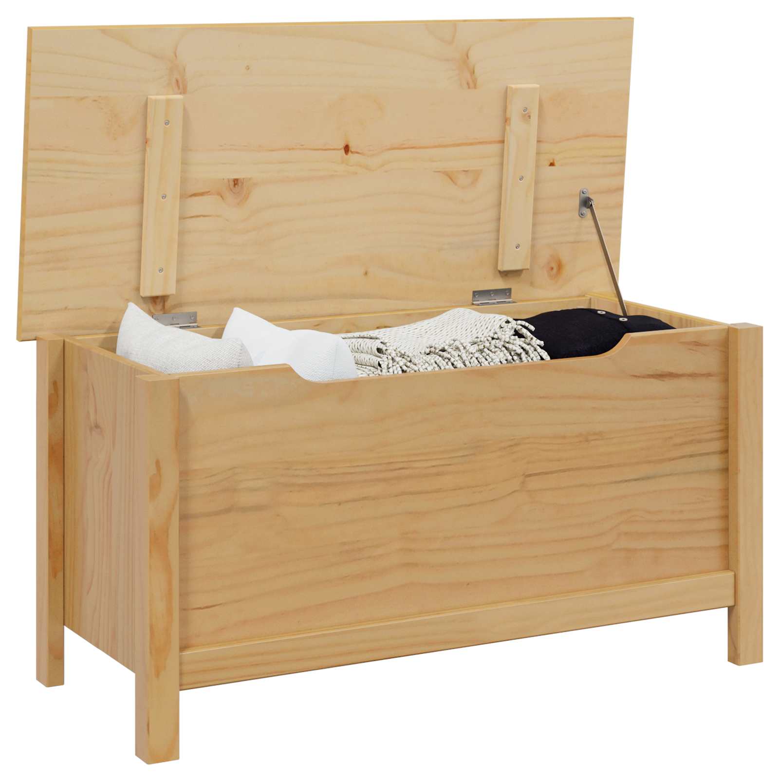 Boîte de rangement HILL Marron miel 90 x 40 x 45 cm Pin massif - XIOS