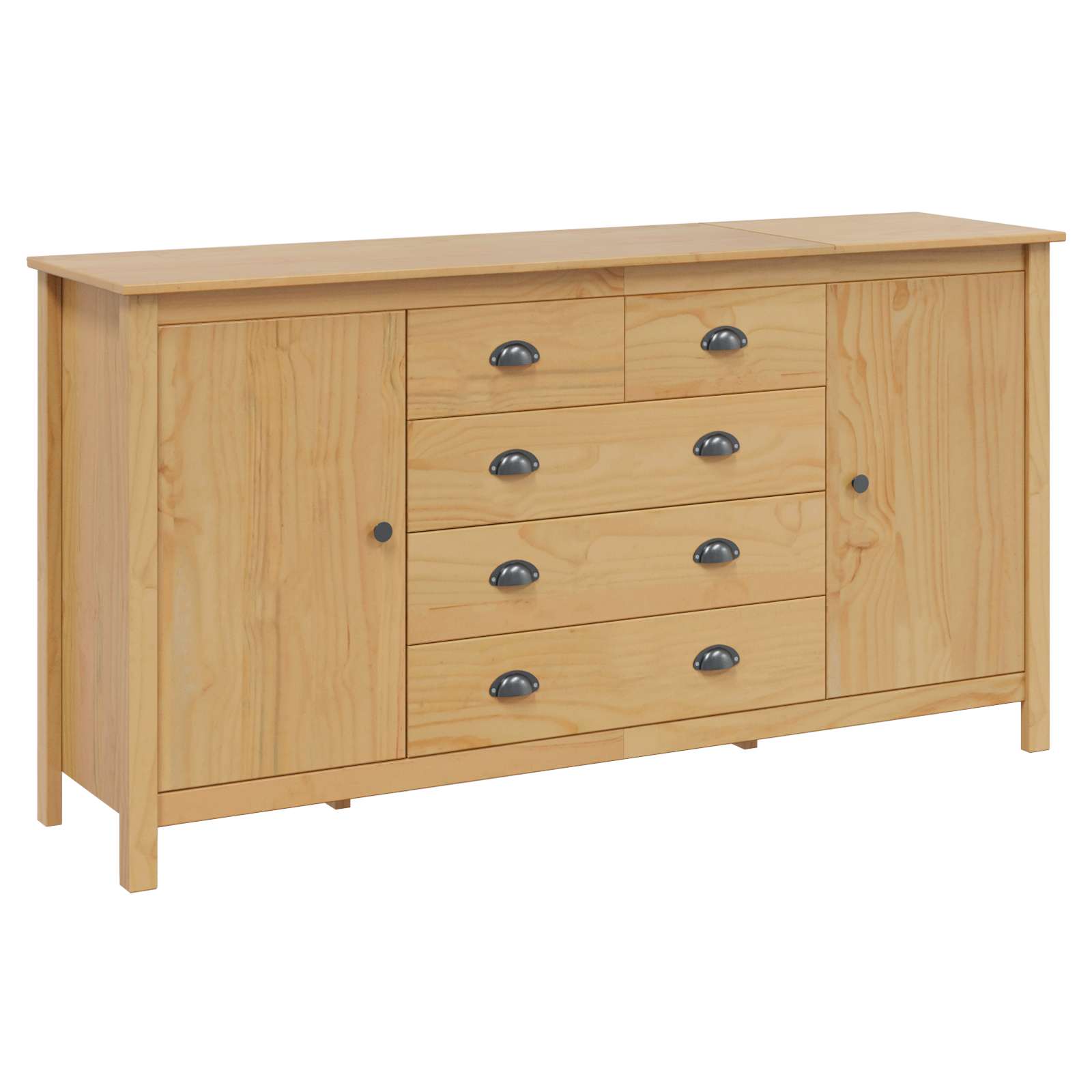 Buffet avec tiroir HILL Marron miel 154 x 40 x 80 cm Pin massif - XIOS