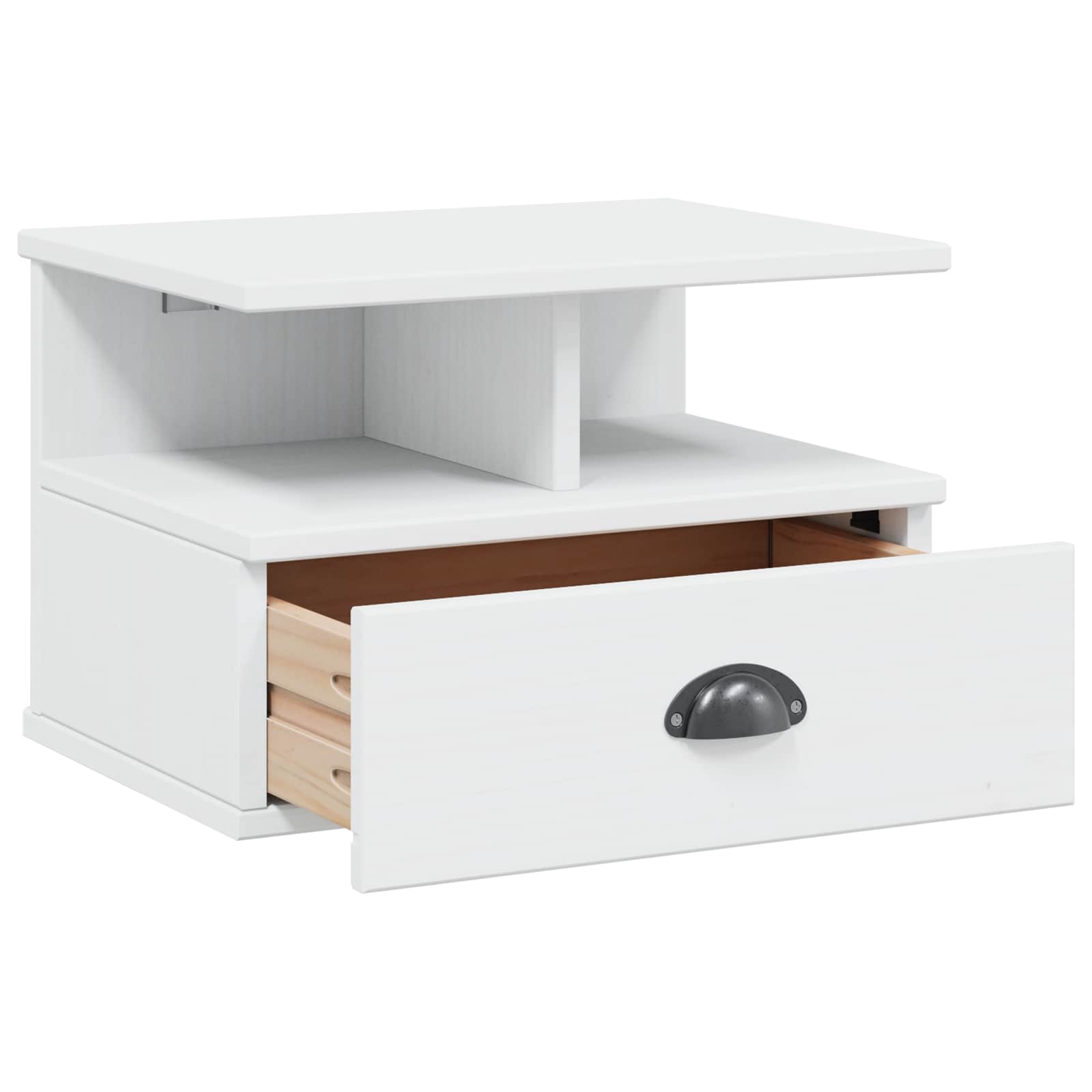 Cabinet de chevet Blanc 40 x 31 x 27 cm Bois de Pin Massif - XIOS