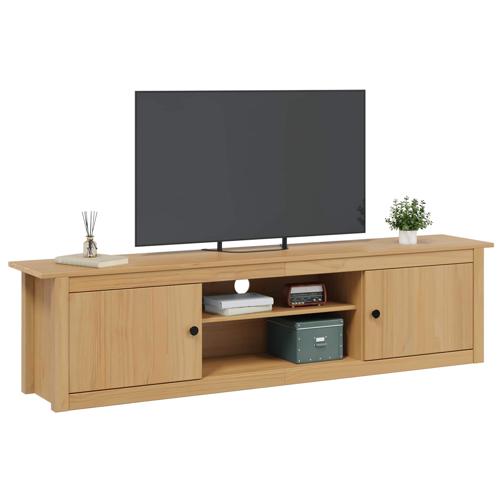Support pour TV HILL Marron miel 158 x 40 x 39,5 cm Pin massif - XIOS