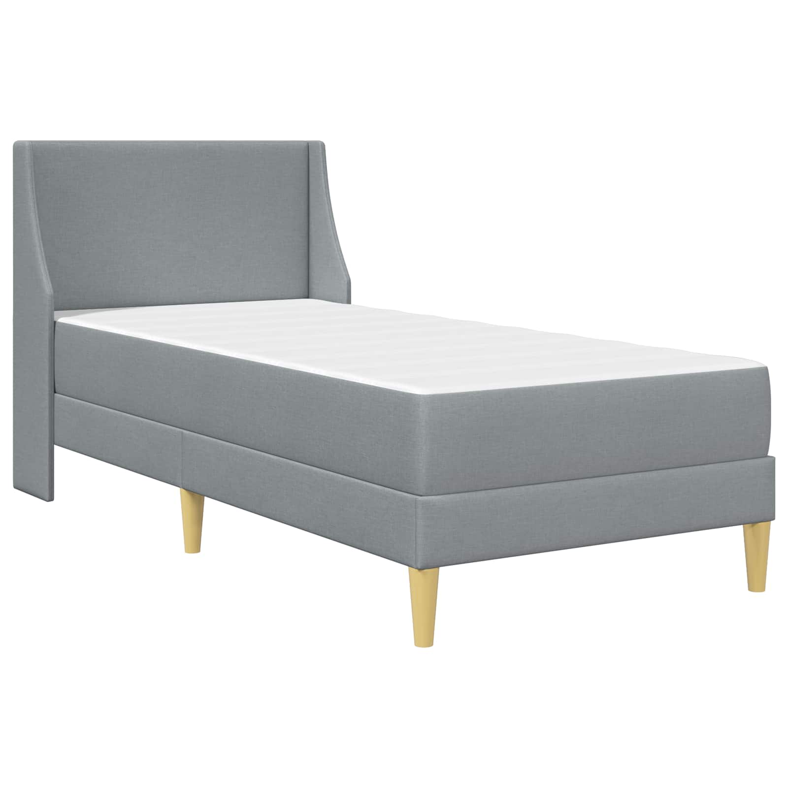 Cadre de lit avec matelas Gris clair 80x 200 cm Polyester - XIOS