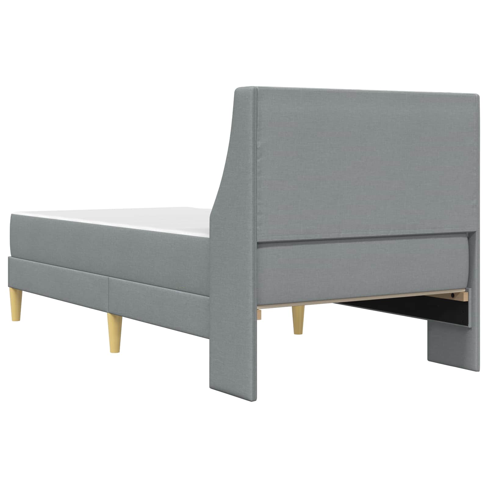 Cadre de lit avec matelas Gris clair 80x 200 cm Polyester - XIOS