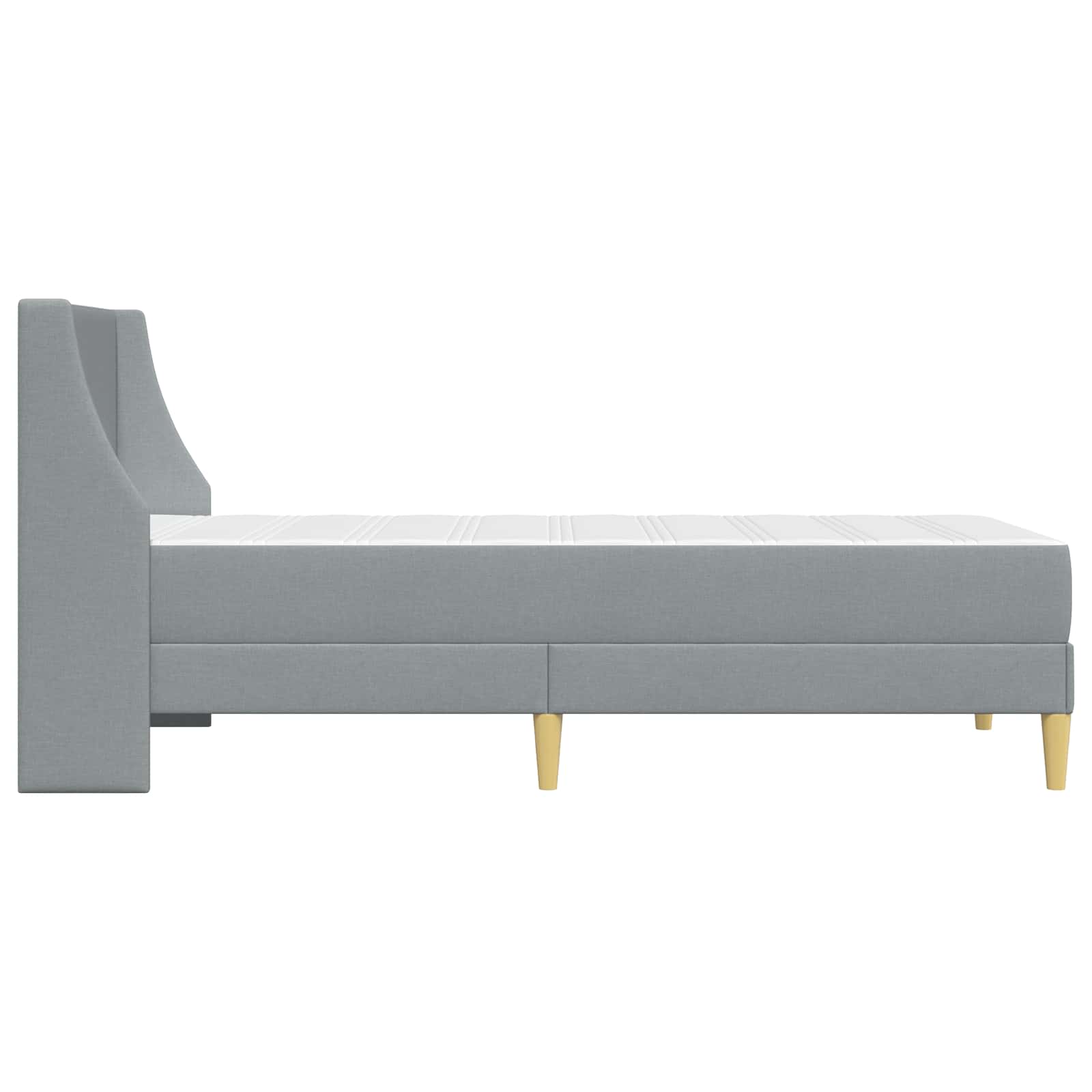 Cadre de lit avec matelas Gris clair 80x 200 cm Polyester - XIOS