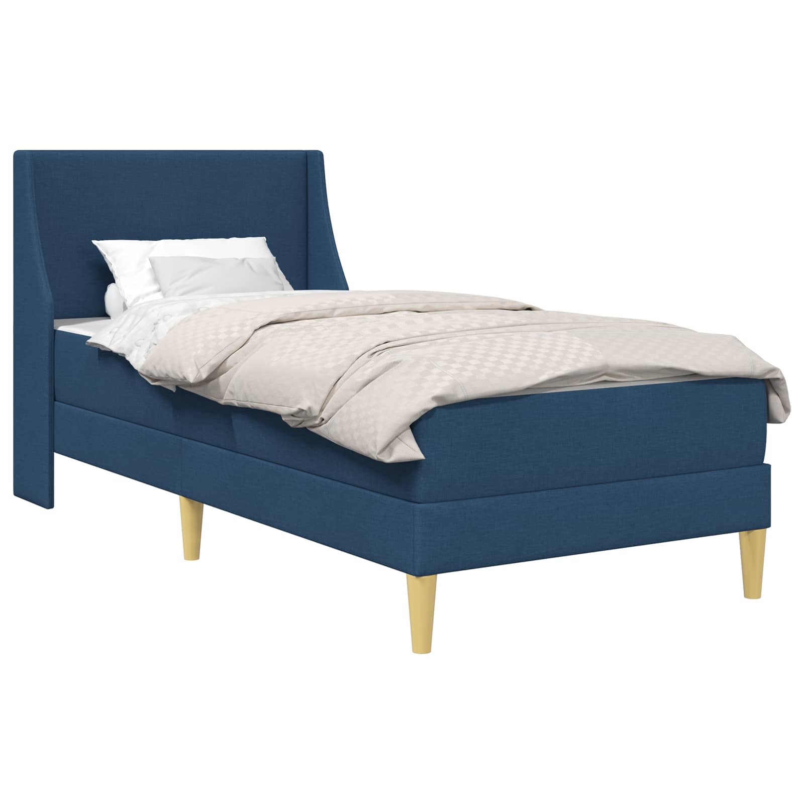 Cadre de lit avec matelas Bleu 80x 200 cm Polyester - XIOS