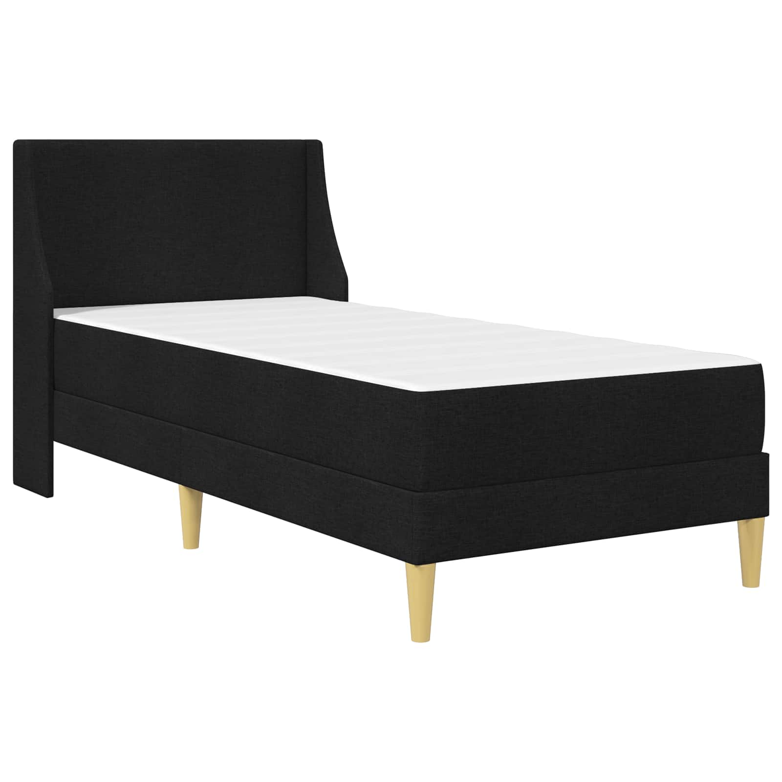 Cadre de lit avec matelas Noir 90 x 190 cm Polyester - XIOS