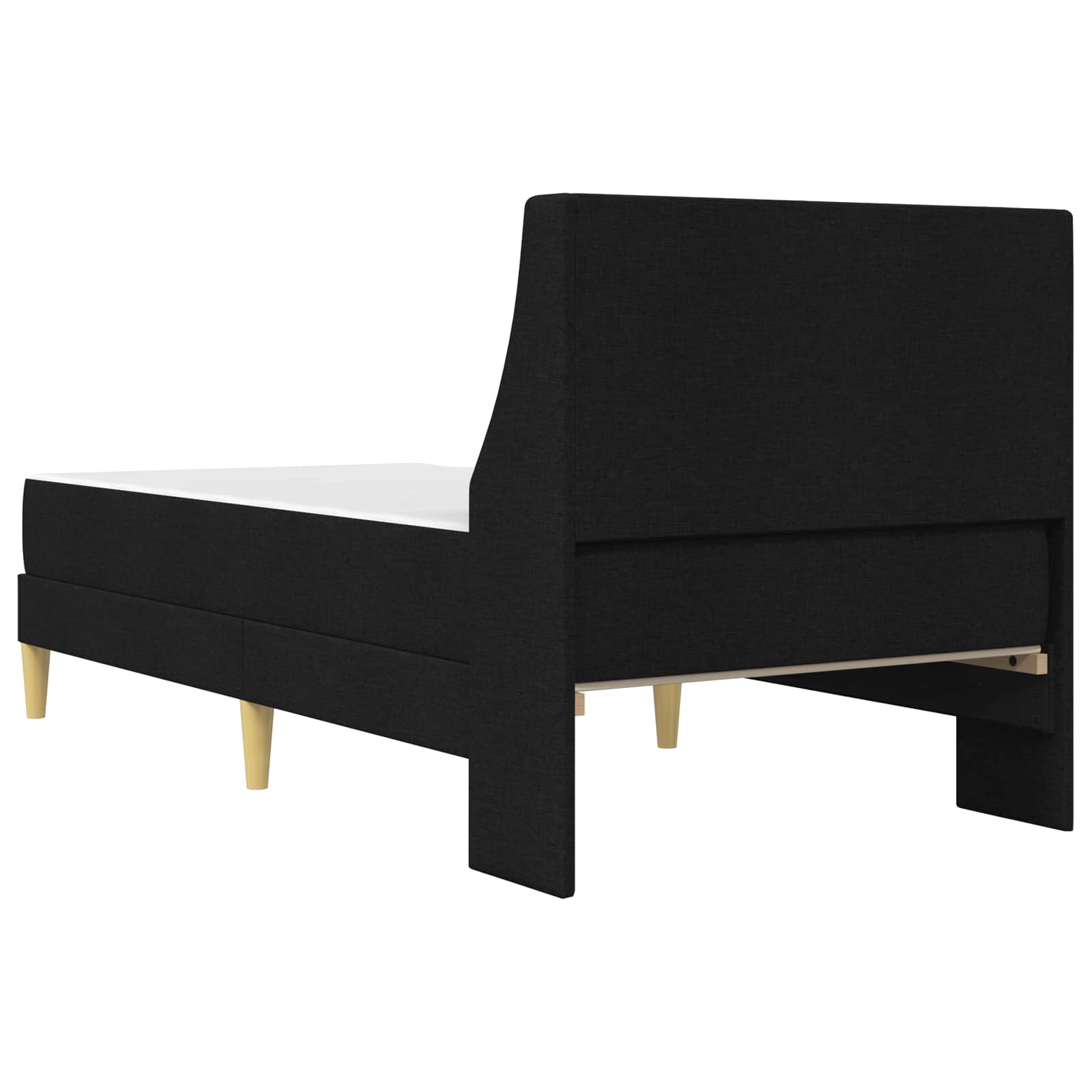 Cadre de lit avec matelas Noir 90 x 190 cm Polyester - XIOS