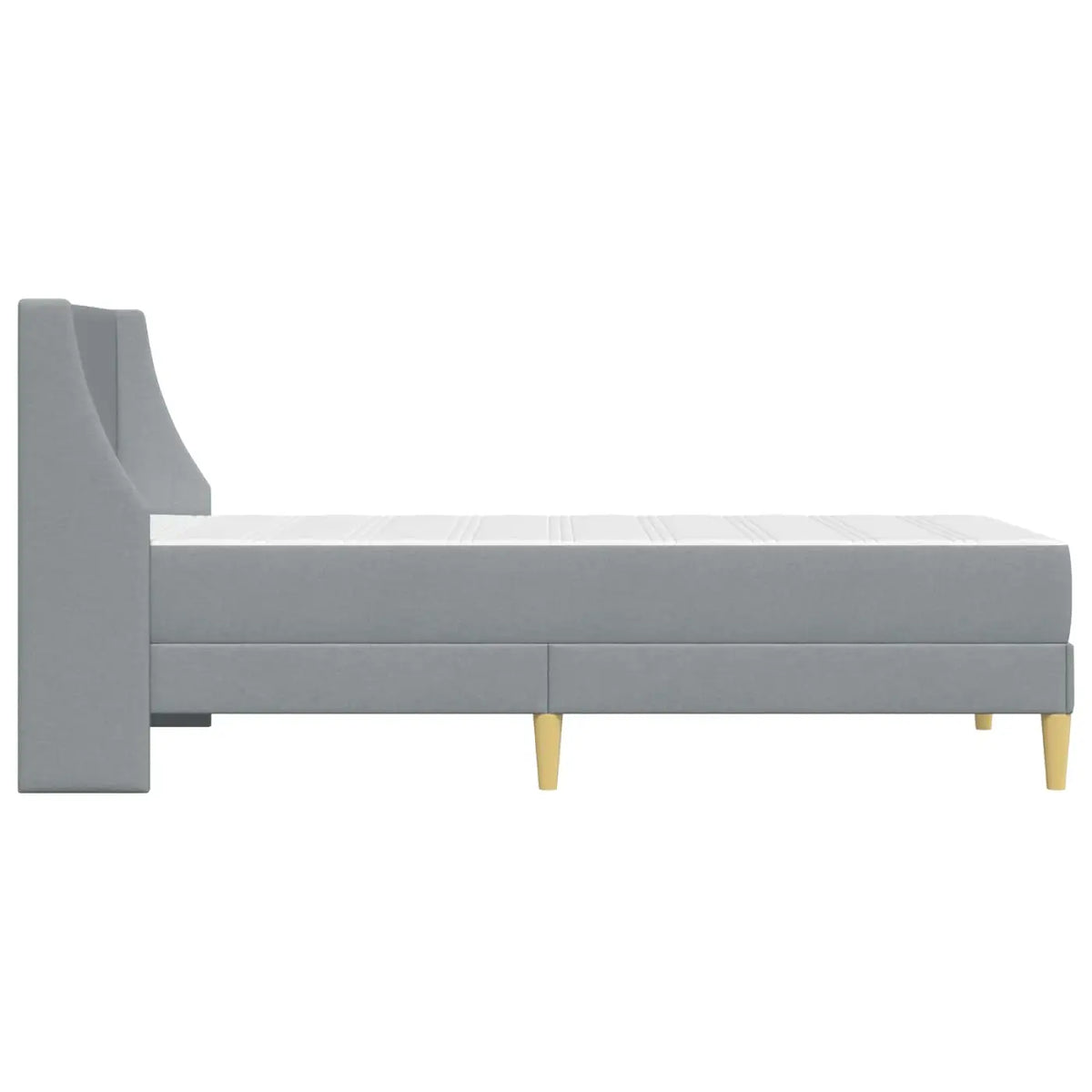 Cadre de lit avec matelas Gris clair 90 x 200 cm Polyester - XIOS