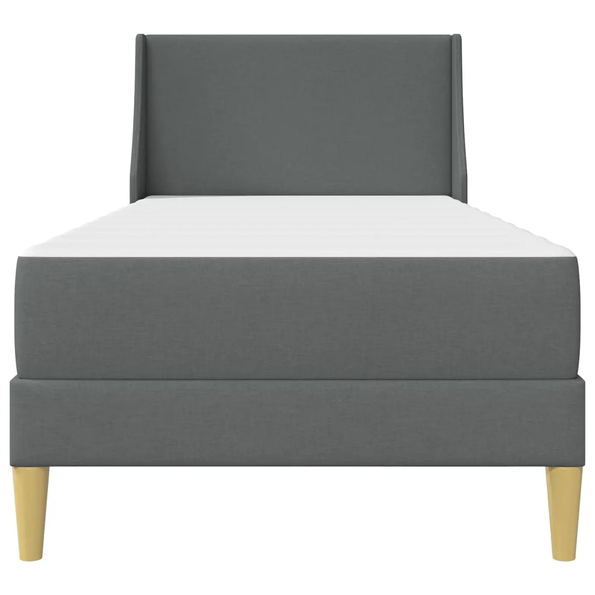 Cadre de lit avec matelas Gris foncé 90 x 200 cm Polyester - XIOS