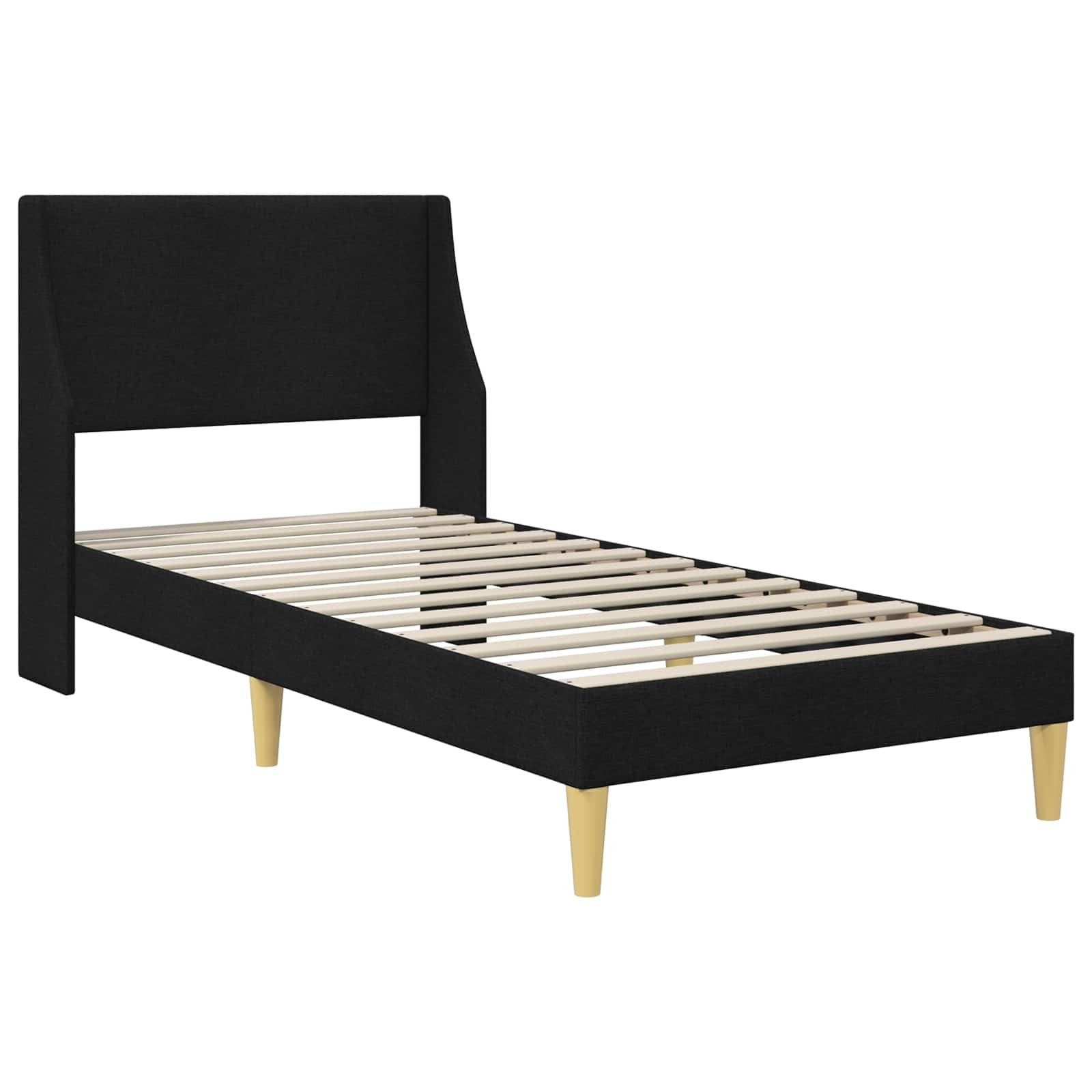 Cadre de lit avec matelas Noir 90 x 200 cm Polyester - XIOS
