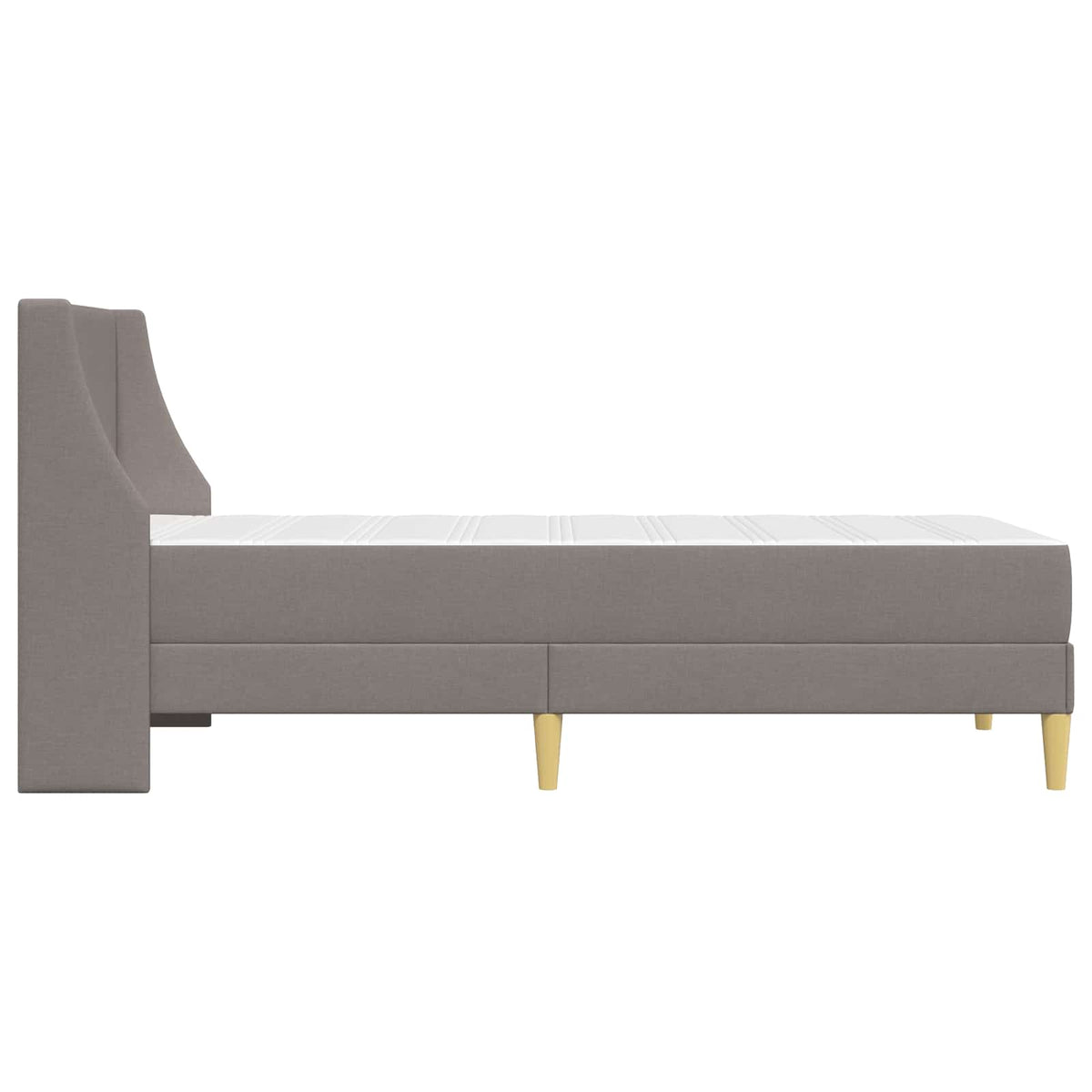 Cadre de lit avec matelas Taupe 90 x 200 cm Polyester